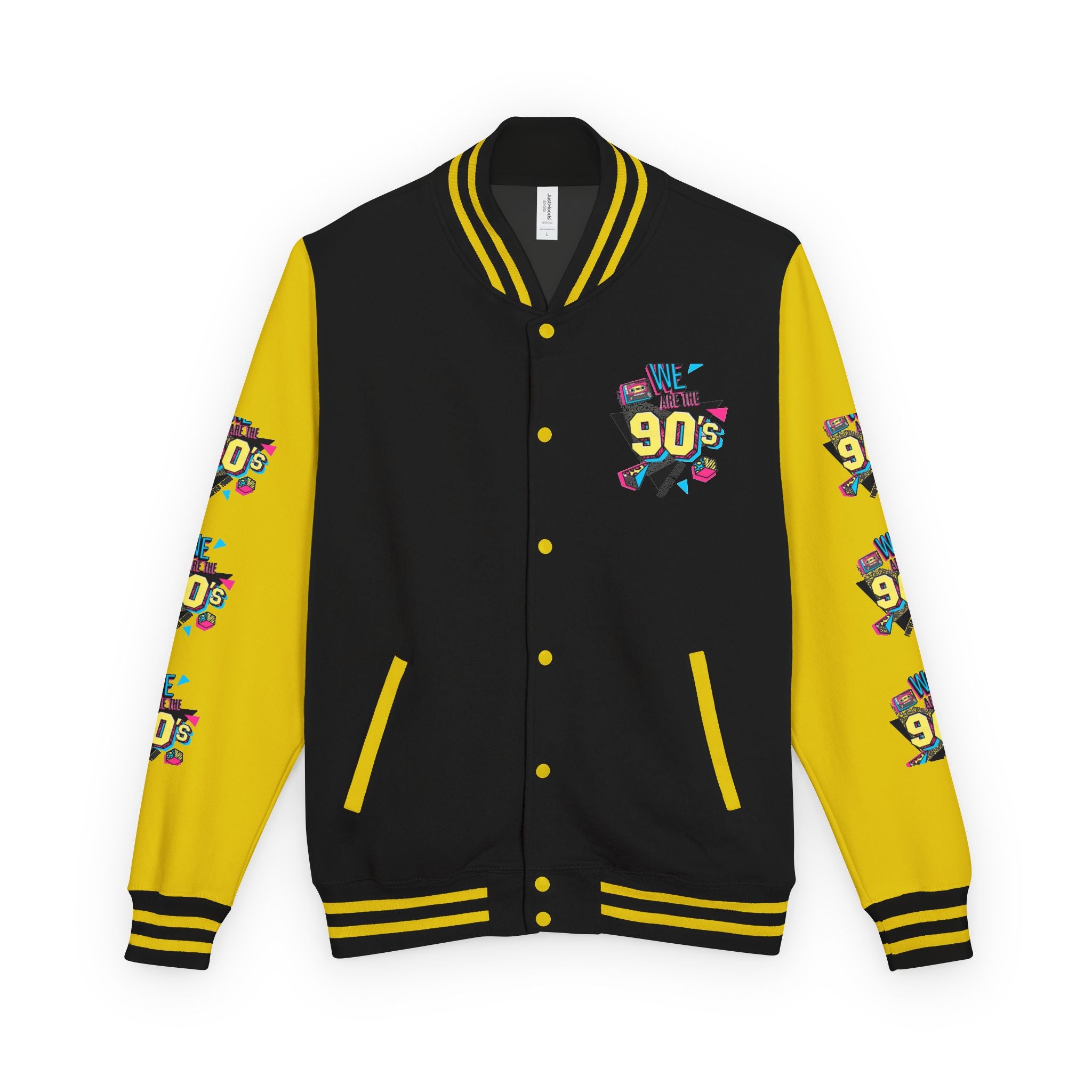 90's Nostalgia Unisex Letterman Jacket - Vintage Style, Retro Apparel, Gift for Him/Her, 90's Themed Party, Unisex Fashion
