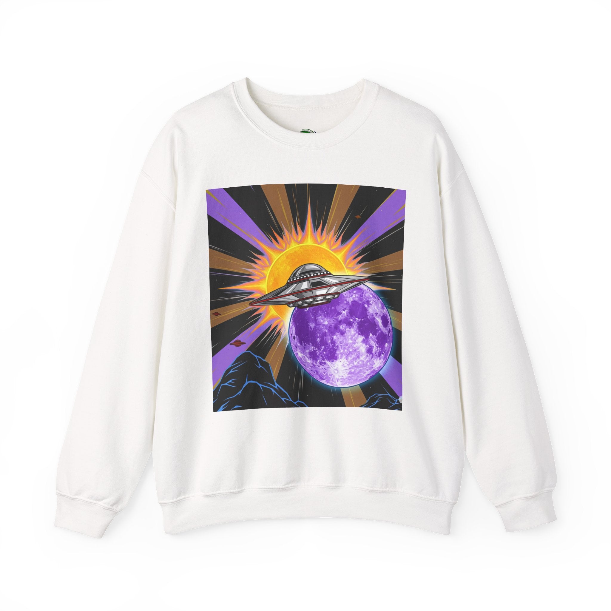 Cosmic Vibes Crewneck Sweatshirt, UFO Graphic Sweatshirt, Unisex Space Sweatshirt, Retro Astronaut Apparel, Gifts for Space Lovers, [...]