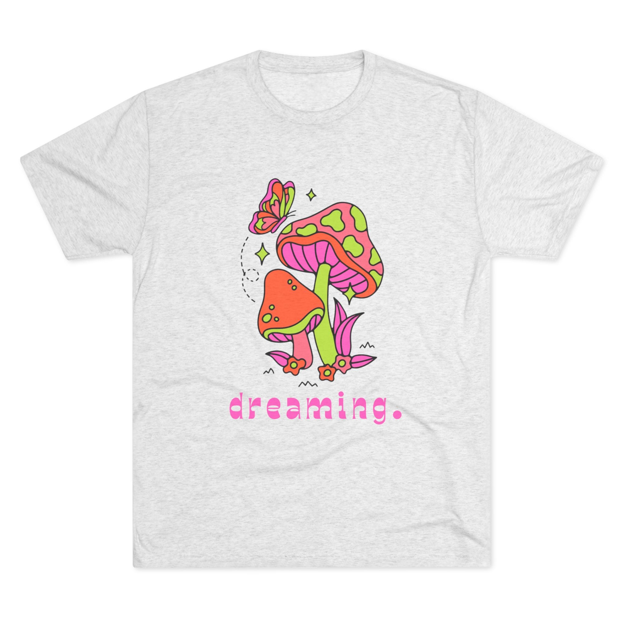Dreamy Mushroom Unisex Tee, Cute Graphic Tee, Gifts for Dreamers, Casual Wear, Nature Lover's Apparel, Festival T-Shirt