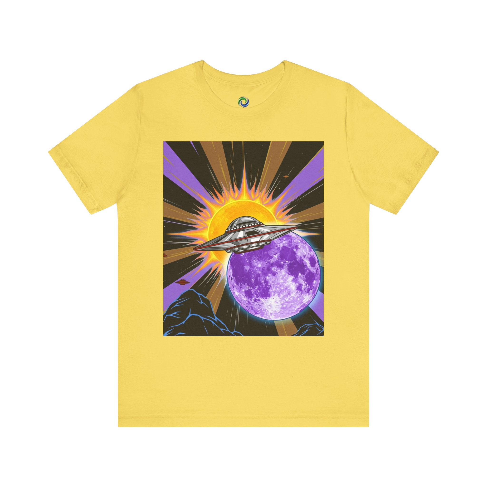 Cosmic UFO Tee for Space Lovers, Retro Graphic Tee, Unisex Planet Shirt, Alien Graphic Tee, Gift for Astronaut Fans