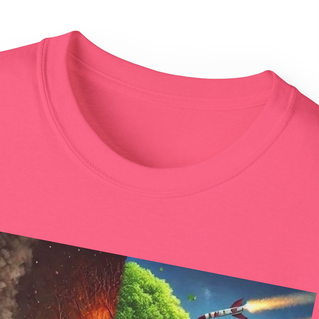 Eco-Conscious Graphic Tee - Nature vs. Pollution Art, Unisex T-Shirt for Environmental Awareness, Eco-Friendly Gift, Earth Day Apparel,