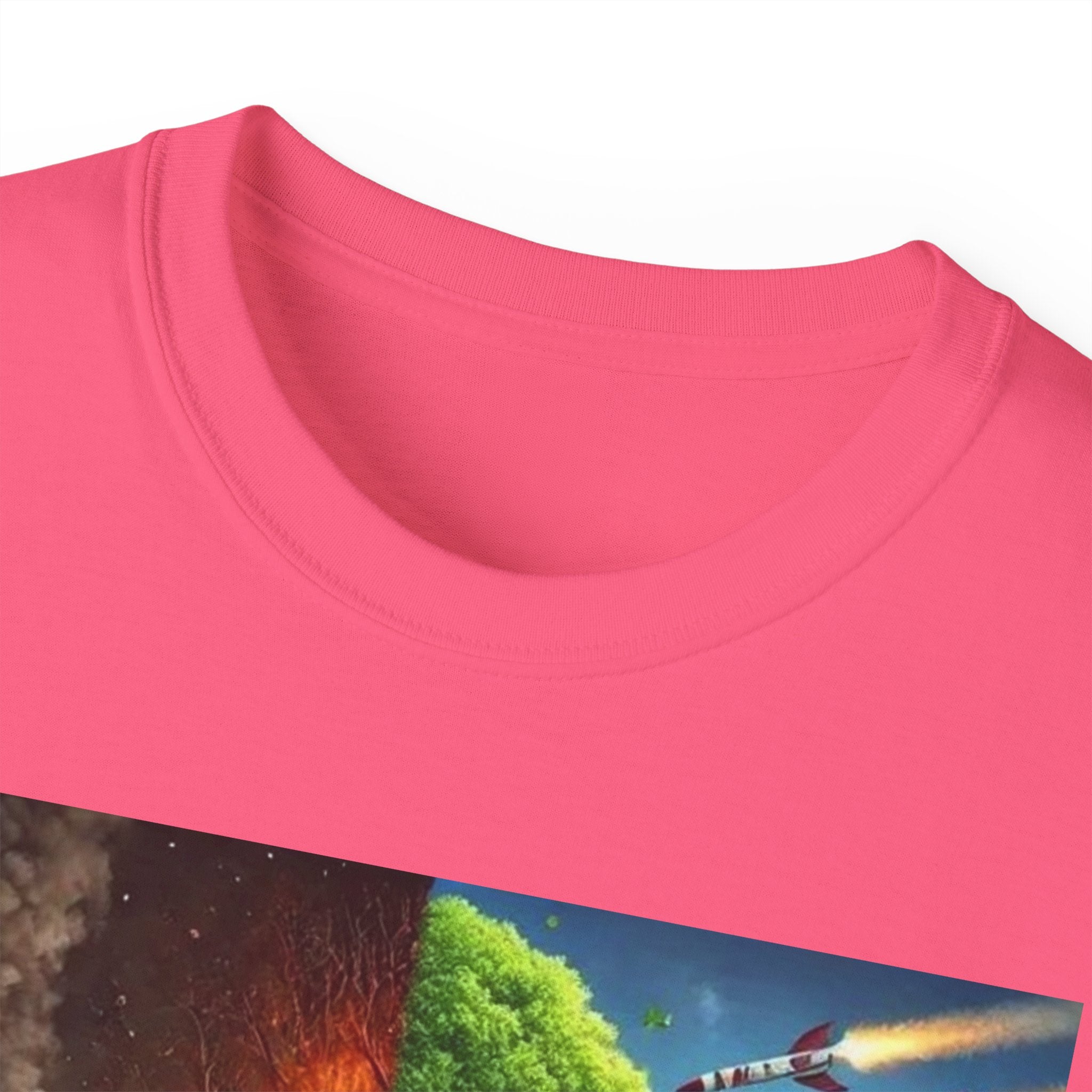 Eco-Conscious Graphic Tee - Nature vs. Pollution Art, Unisex T-Shirt for Environmental Awareness, Eco-Friendly Gift, Earth Day Apparel,