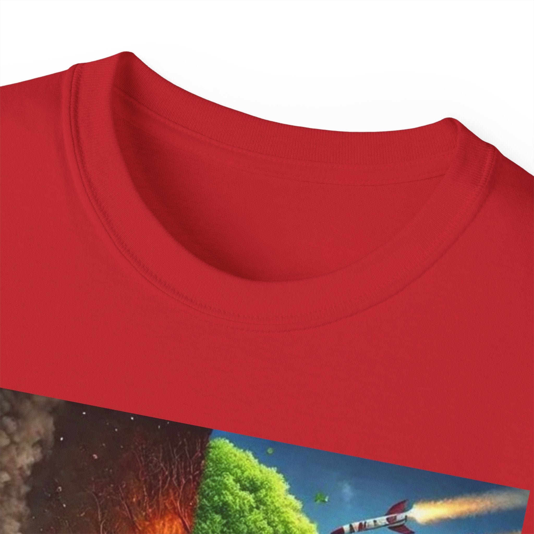 Eco-Conscious Graphic Tee - Nature vs. Pollution Art, Unisex T-Shirt for Environmental Awareness, Eco-Friendly Gift, Earth Day Apparel,