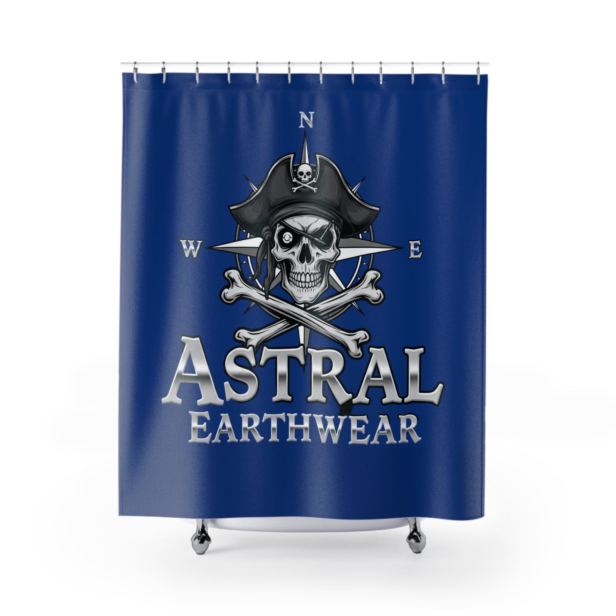 Pirate-Themed Shower Curtain, Nautical Decor, Unique Bathroom Accessories, Ocean Lover Gift, Halloween Decor, Astral Earthwear