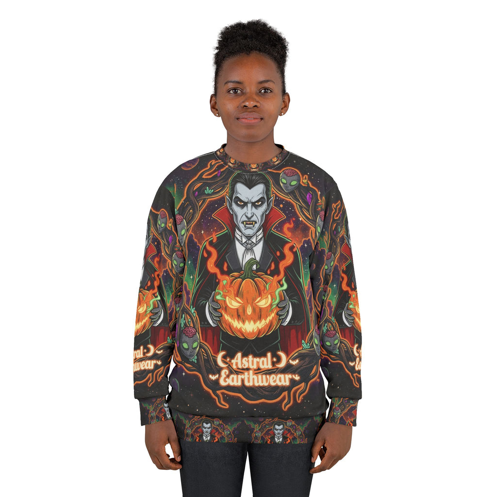 Spooky Vibes Unisex Sweatshirt for Halloween, Cozy Fall Fashion, Unique Gift, Astral Earthwear, Unisex Apparel, Halloween Costume
