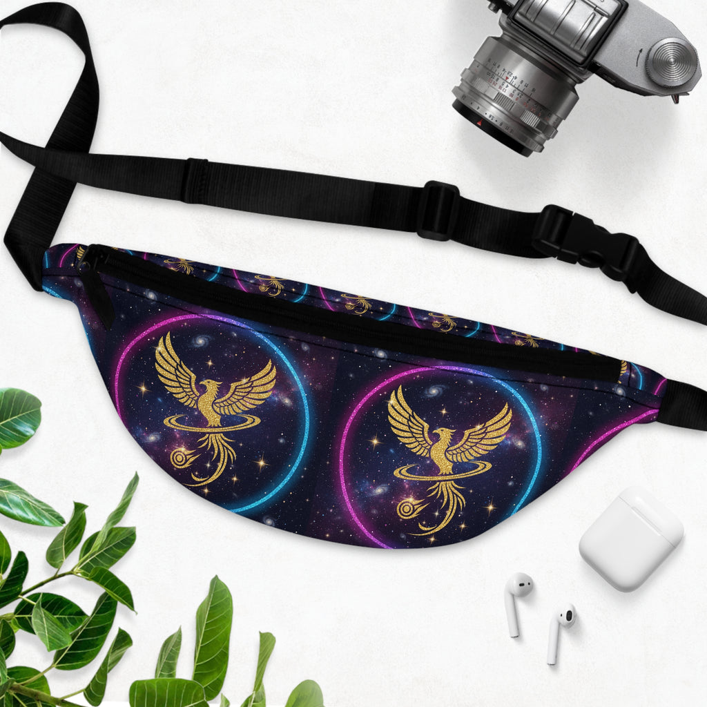 Galactic Phoenix Fanny Pack | Stylish Festival Gear, Outdoor Travel Accessory, Trendy Waist Bag, Unique Gift for Space Lovers