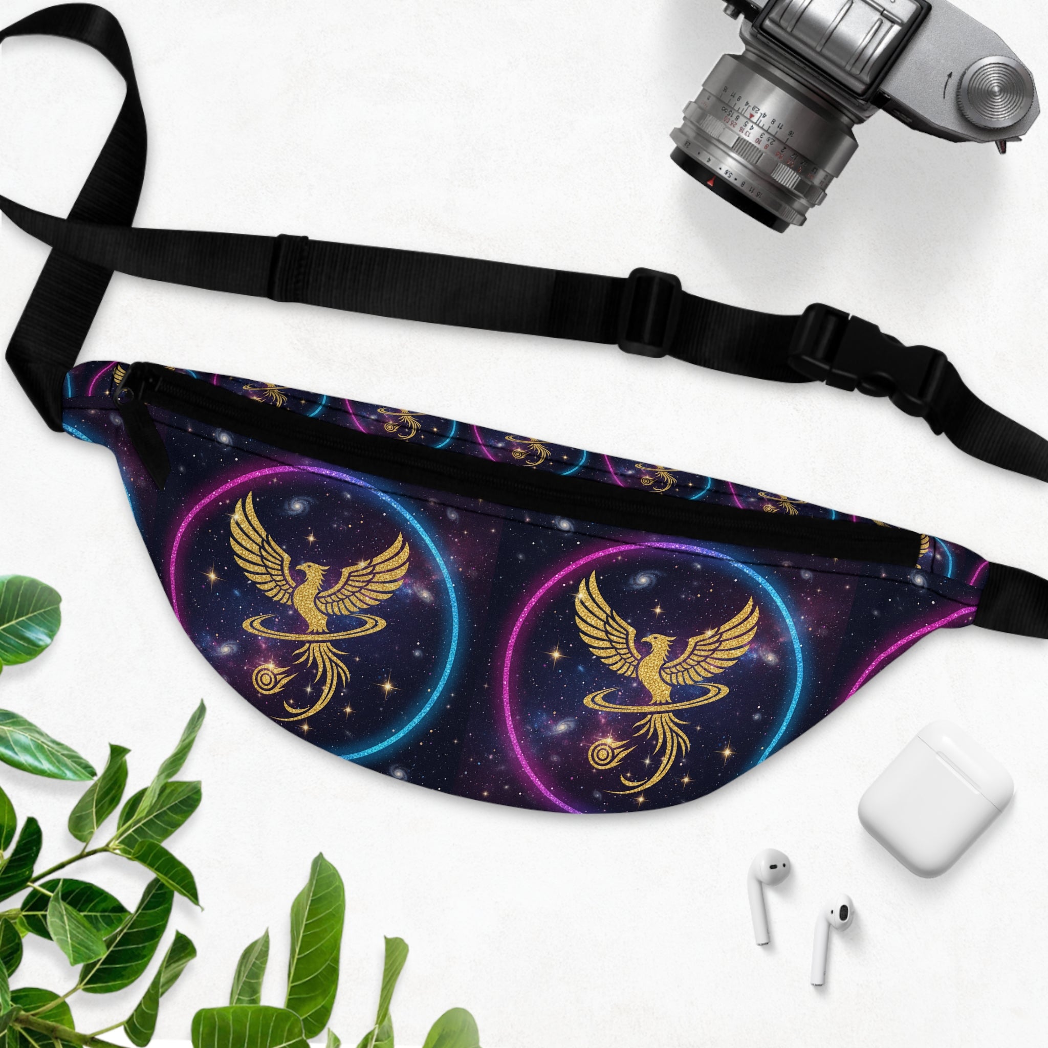 Galactic Phoenix Fanny Pack | Stylish Festival Gear, Outdoor Travel Accessory, Trendy Waist Bag, Unique Gift for Space Lovers