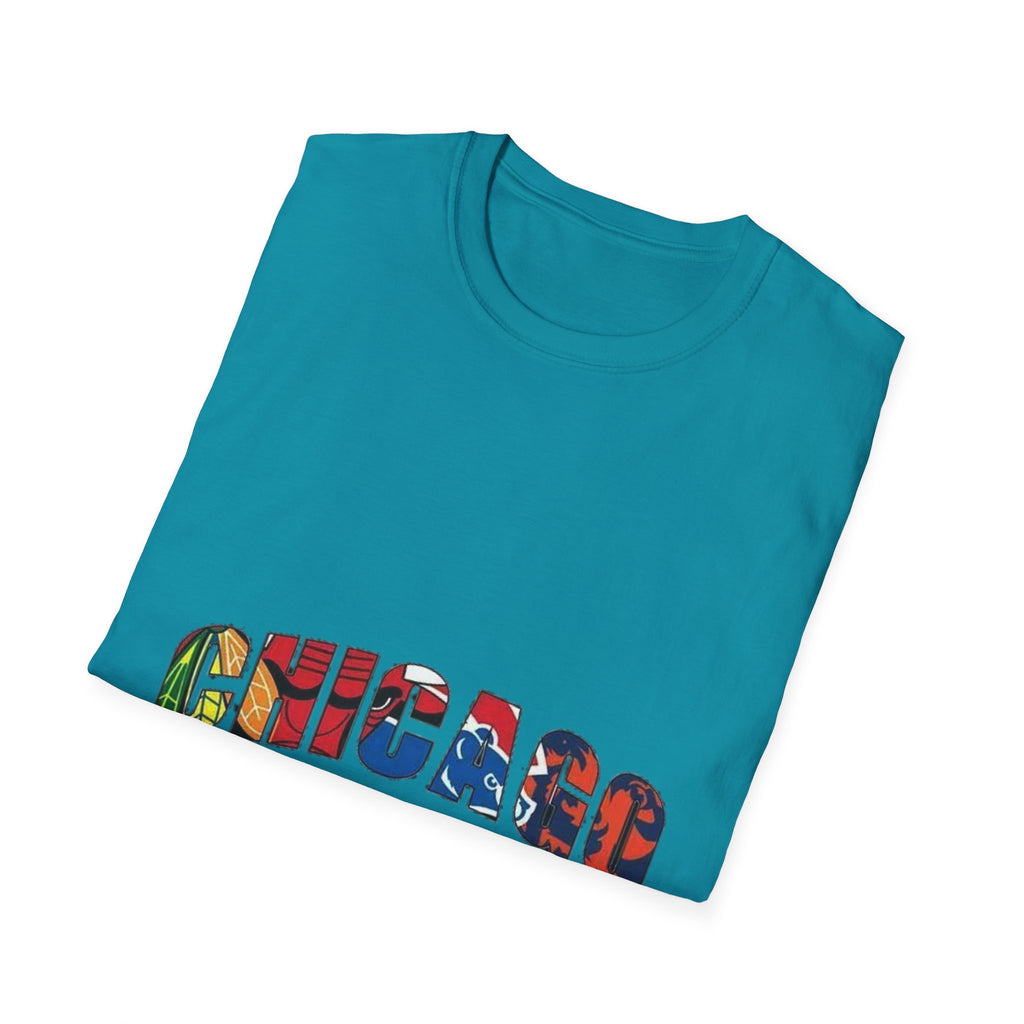 Chicago Colorful Graphic Unisex Softstyle T-Shirt