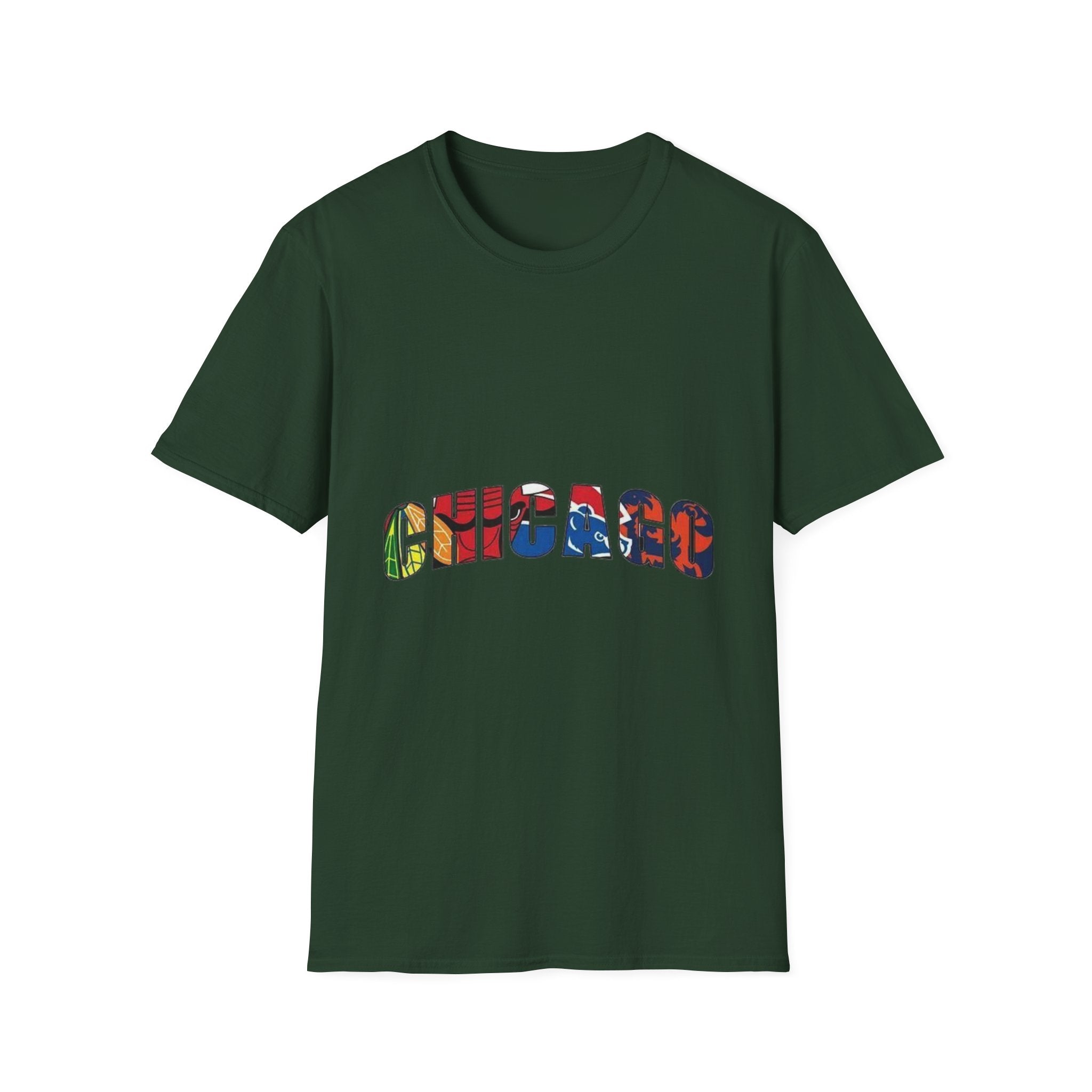Chicago Colorful Graphic Unisex Softstyle T-Shirt