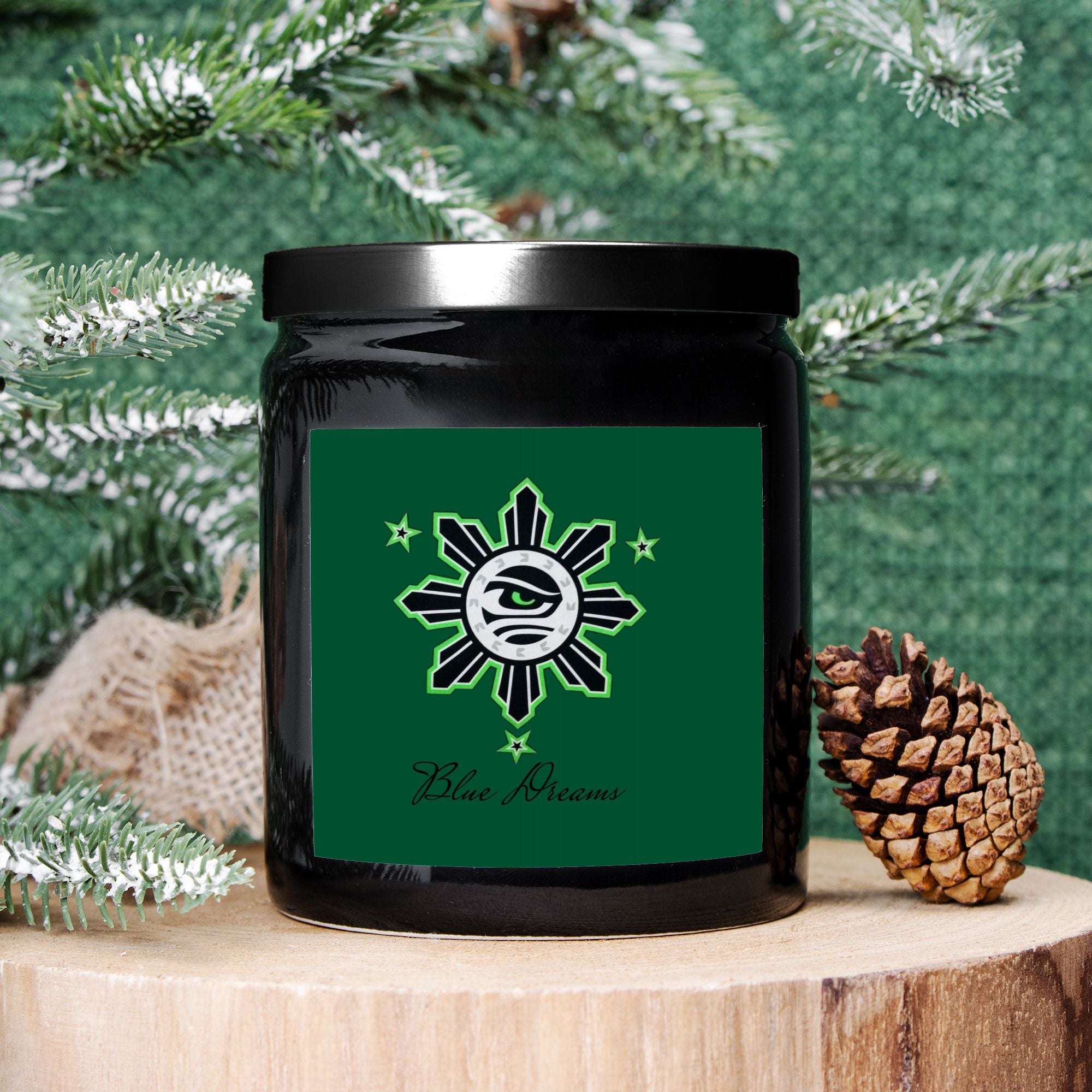 Candle Ceramic 8oz (Black)