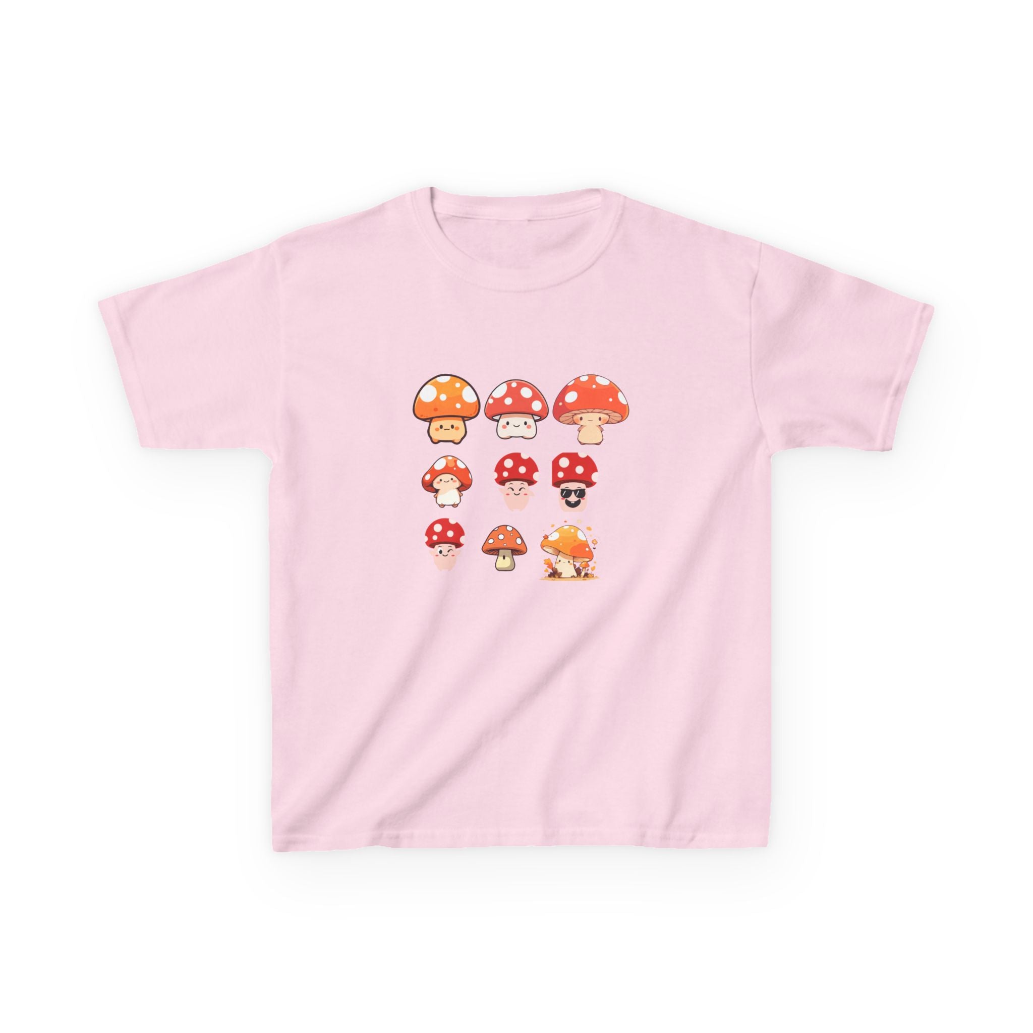 Cute Mushroom Kids Tee, Mushroom Graphic Shirt, Fun Kids T-Shirt for Nature Lovers, Children's Gift, Summer Adventure Wear