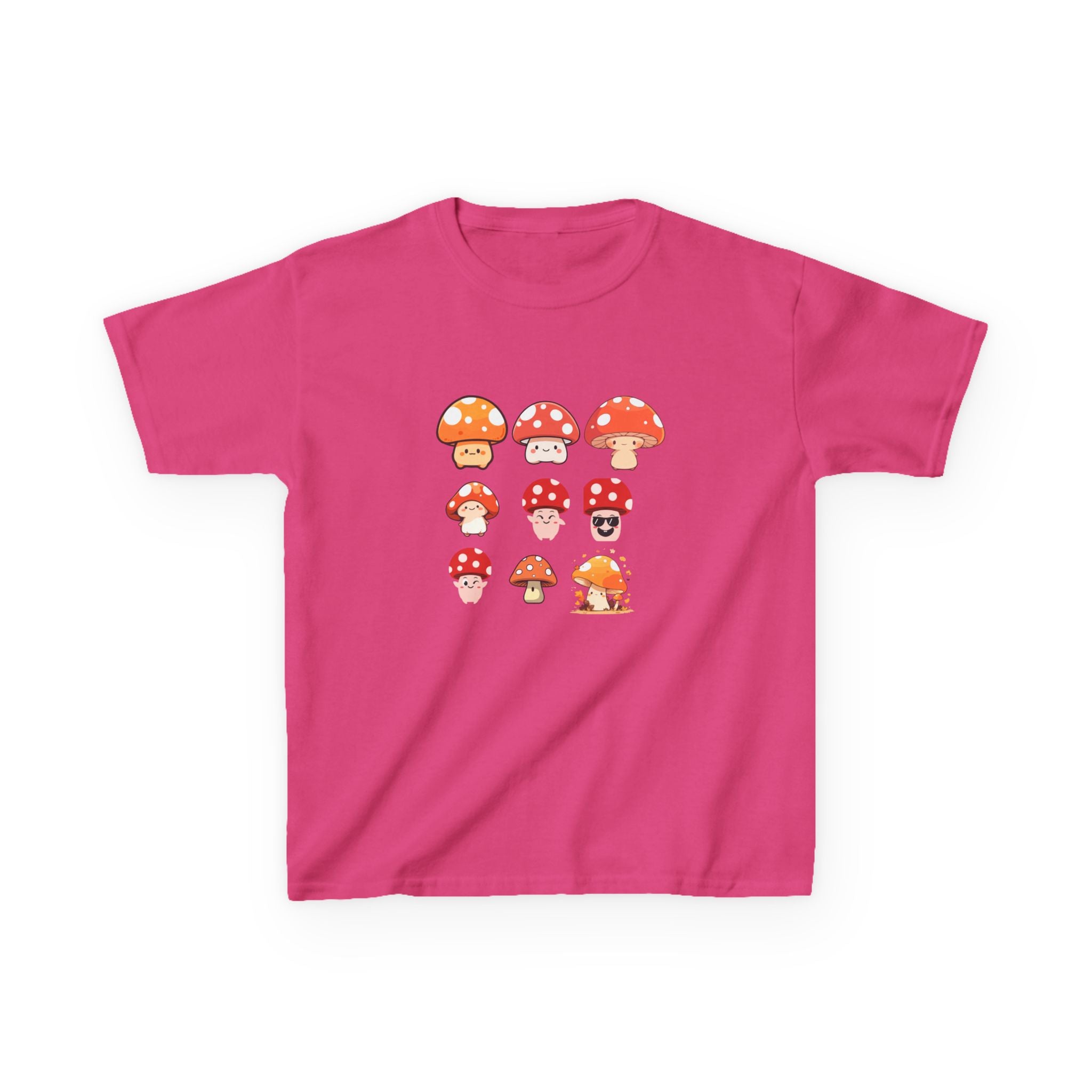 Cute Mushroom Kids Tee, Mushroom Graphic Shirt, Fun Kids T-Shirt for Nature Lovers, Children's Gift, Summer Adventure Wear