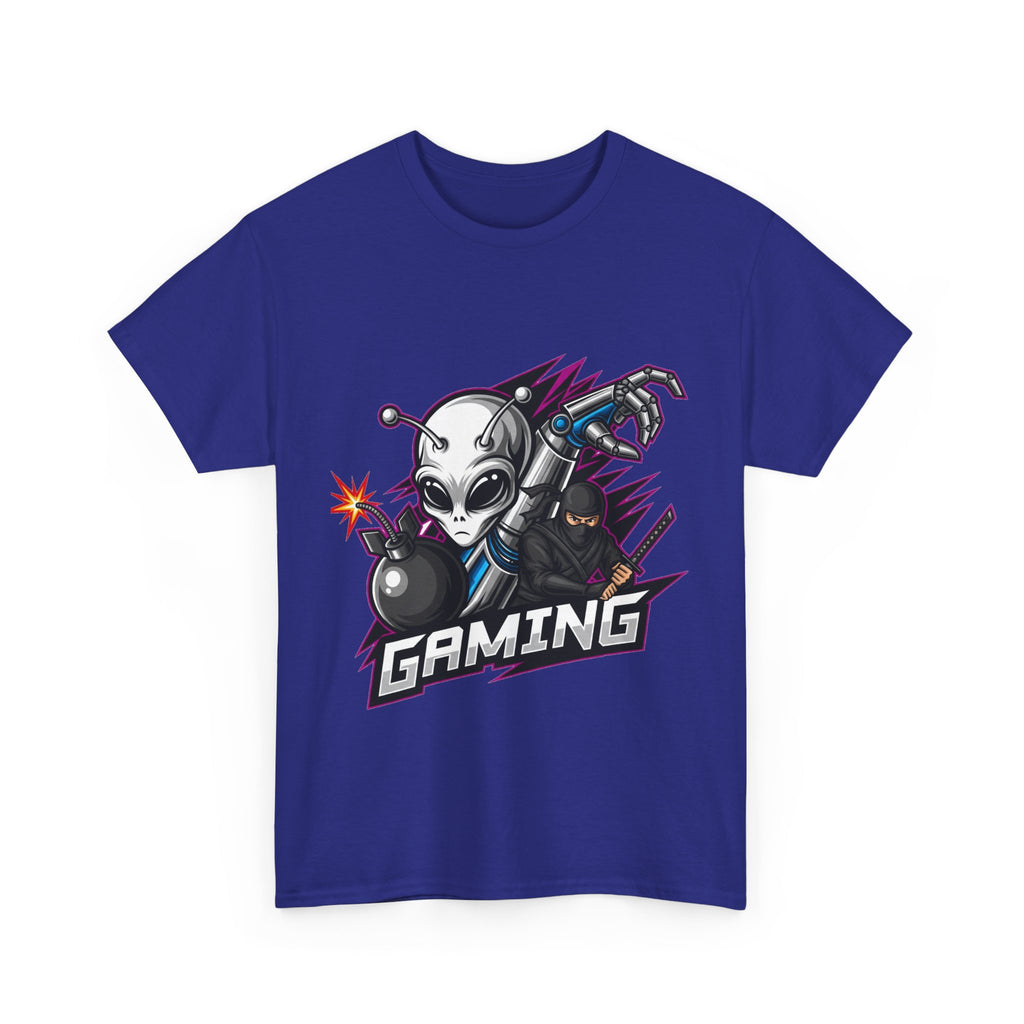 Gaming Alien Unisex Cotton Tee - Perfect for Gamers, Casual Wear, Birthday Gifts, Gaming Events, Unique Apparel