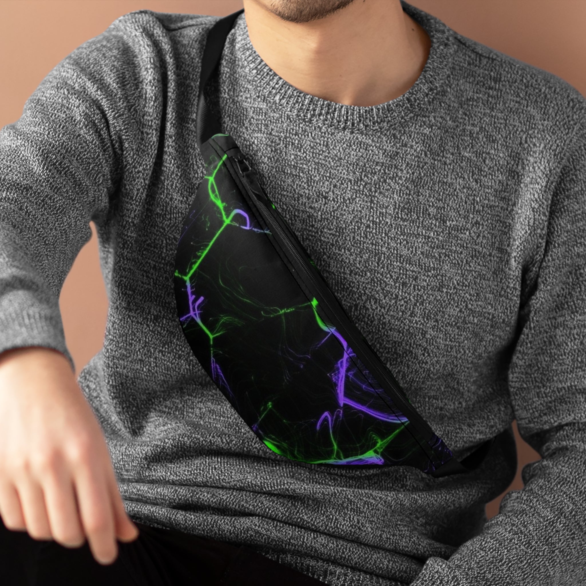 Electric Vibe Fanny Pack - Stylish Neon Bag for Festivals, Concerts, Travel, Party Wear, Outdoor Adventures