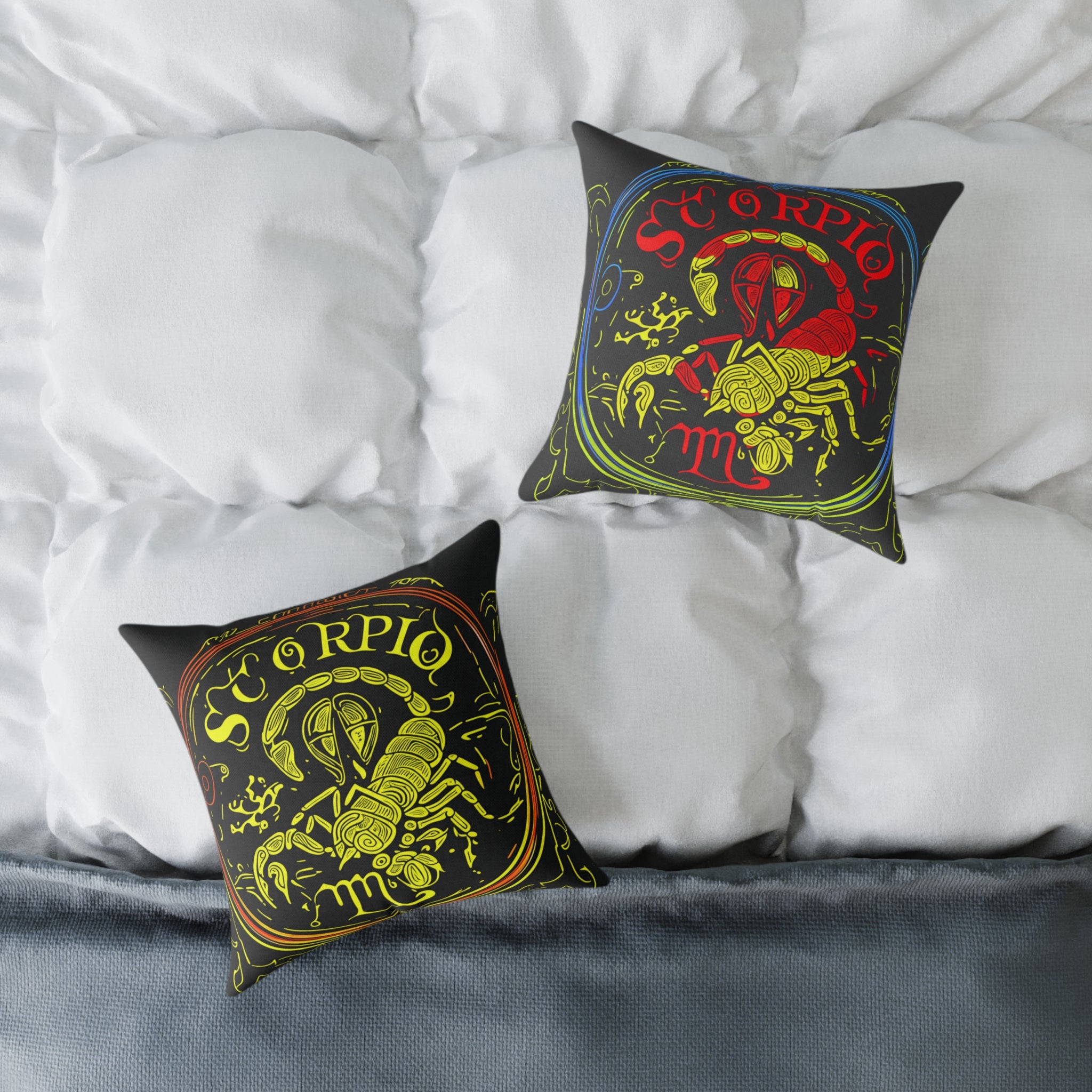 Scorpio Zodiac Poly Canvas Pillow | Astrology Decor, Scorpio Gift, Home Accents, Boho Pillow, Astrology Lovers