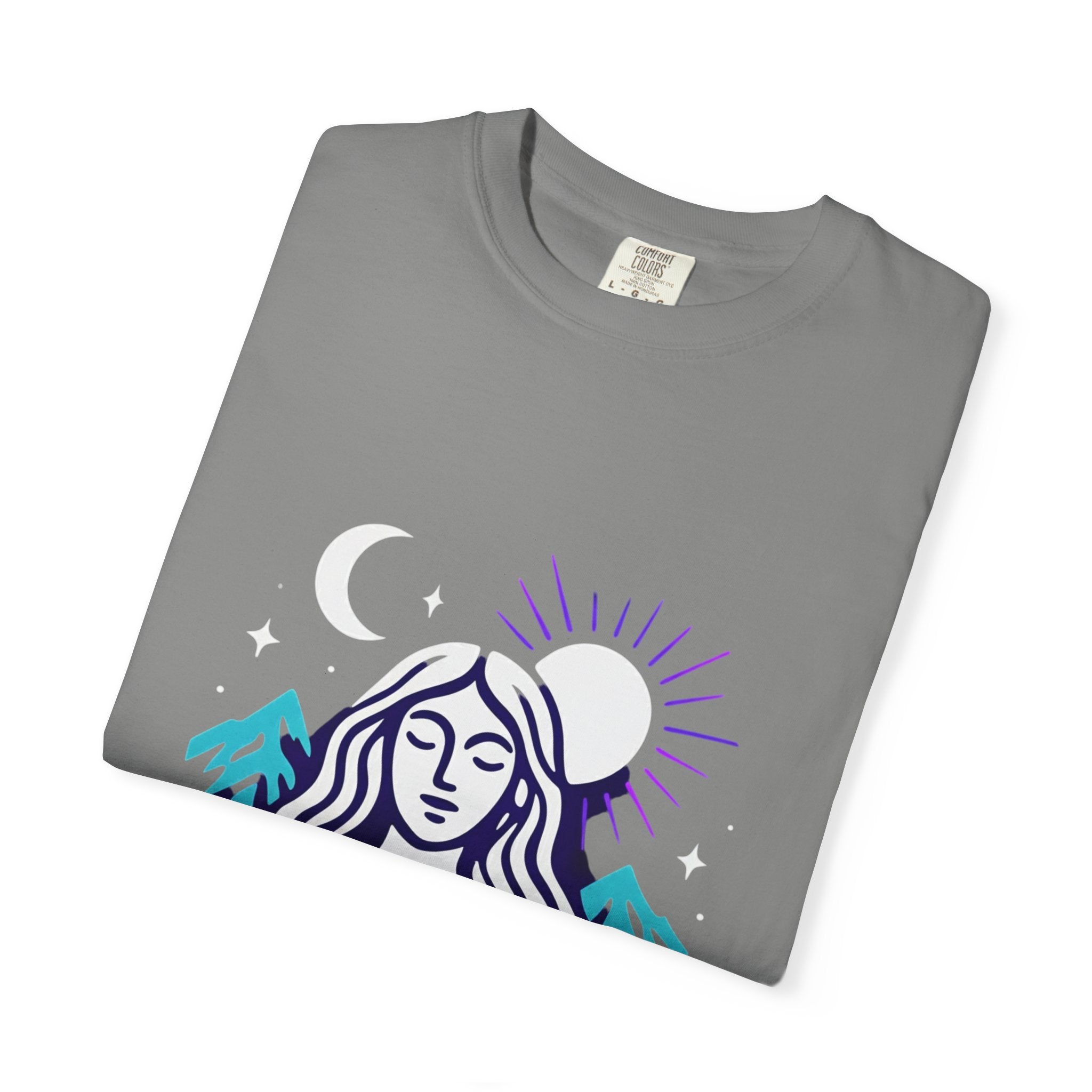 Astrology-Inspired Unisex Garment-Dyed T-Shirt, Celestial Graphic Tee, Retro Mountain T-Shirt, Festival Wear, Boho Vibe Shirt, Summer [...]