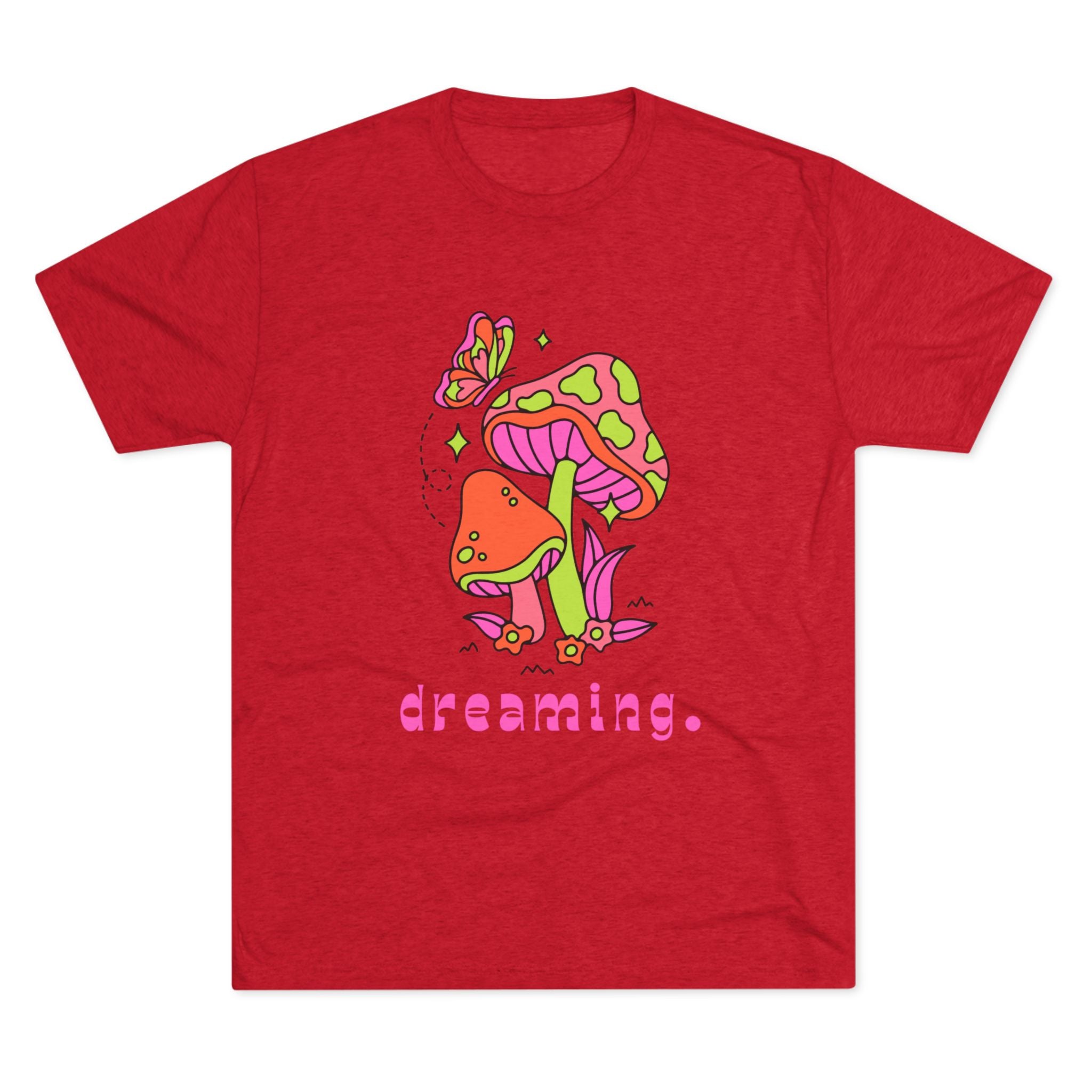 Dreamy Mushroom Unisex Tee, Cute Graphic Tee, Gifts for Dreamers, Casual Wear, Nature Lover's Apparel, Festival T-Shirt