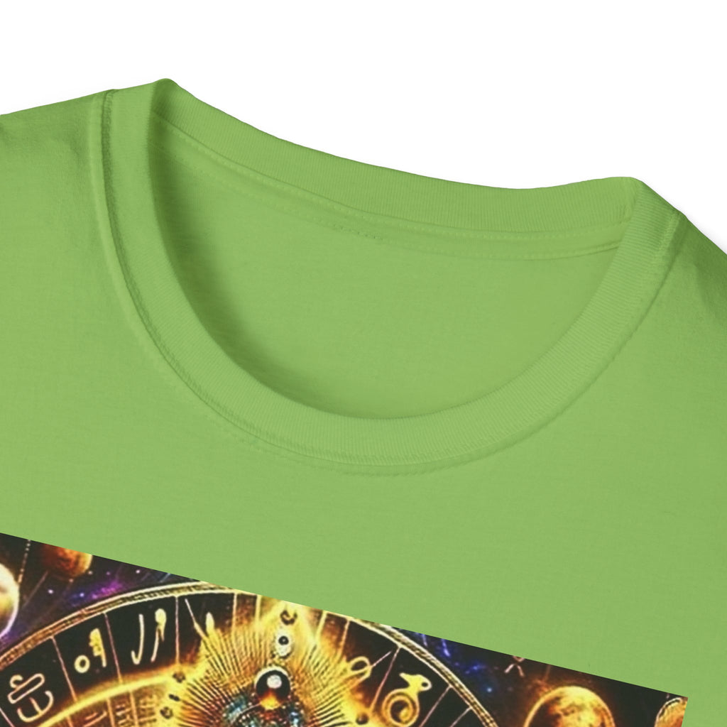 Cosmic Vibes Unisex T-Shirt, Spiritual Tee, Ankh Design Shirt, Festival Wear, Gift for Mystic Souls, Meditation Apparel