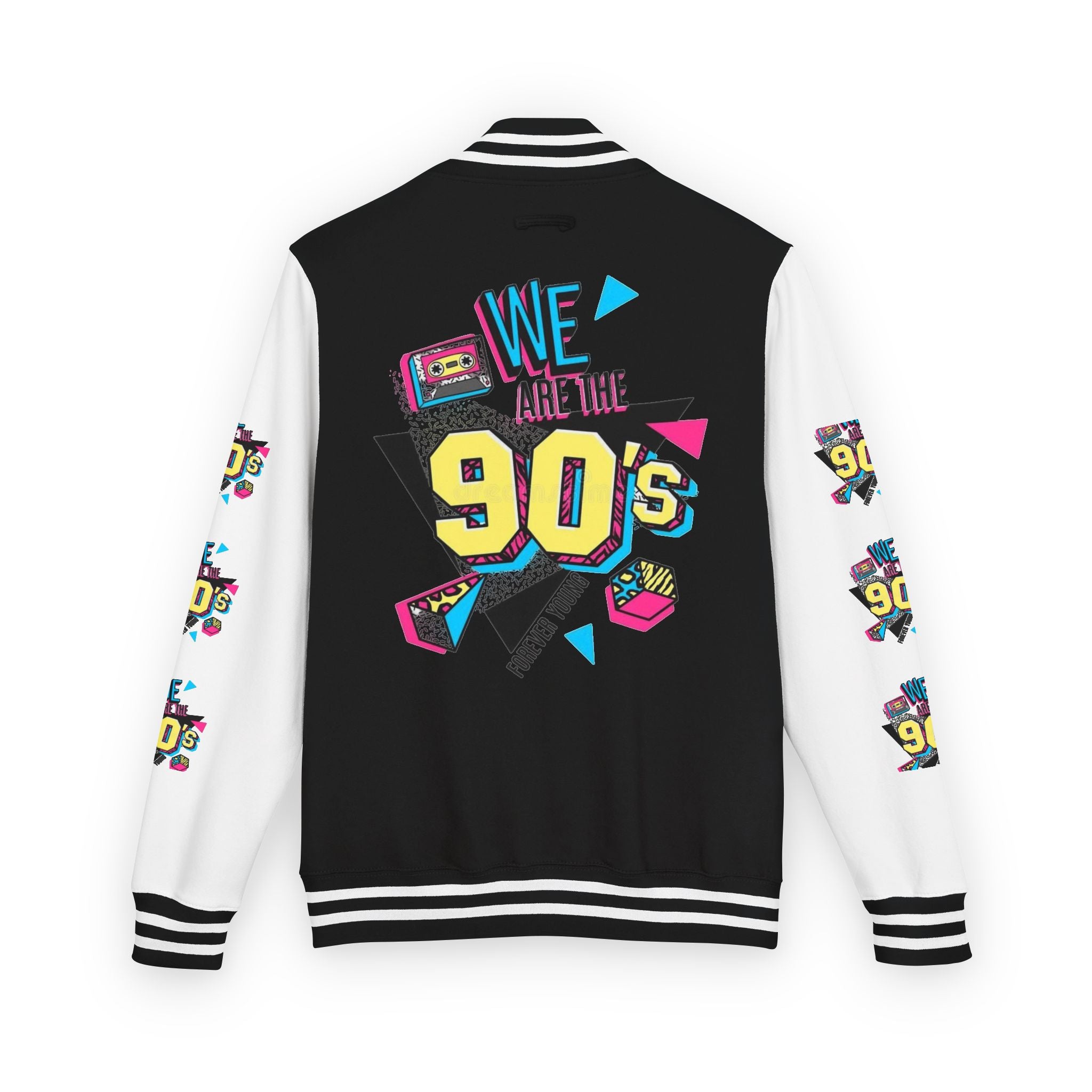 90's Nostalgia Unisex Letterman Jacket - Vintage Style, Retro Apparel, Gift for Him/Her, 90's Themed Party, Unisex Fashion