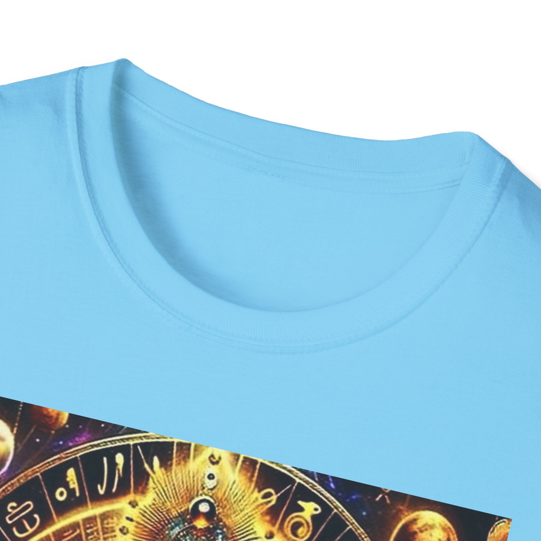 Cosmic Vibes Unisex T-Shirt, Spiritual Tee, Ankh Design Shirt, Festival Wear, Gift for Mystic Souls, Meditation Apparel