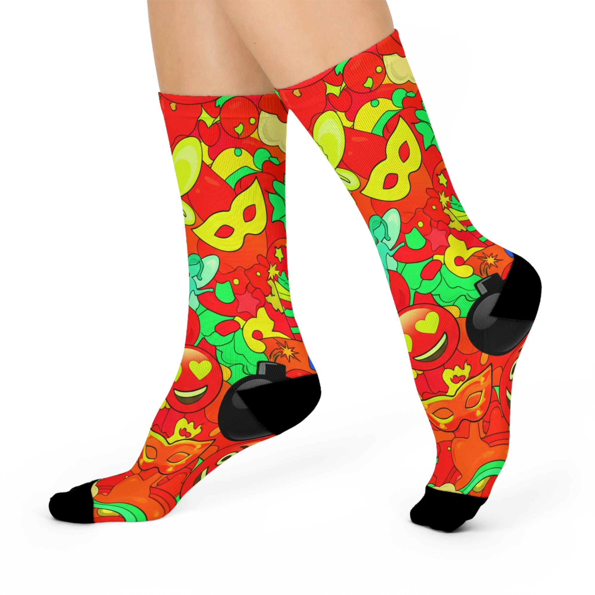 Vibrant Patterned Cushioned Crew Socks, Fun Gift for Sock Lovers, Colorful Dress Socks, Trendy Accessories for Everyday Wear, Perfect [...]