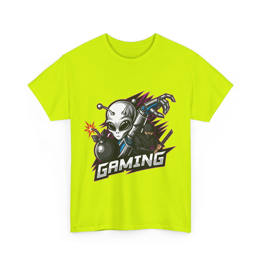 Gaming Alien Unisex Cotton Tee - Perfect for Gamers, Casual Wear, Birthday Gifts, Gaming Events, Unique Apparel