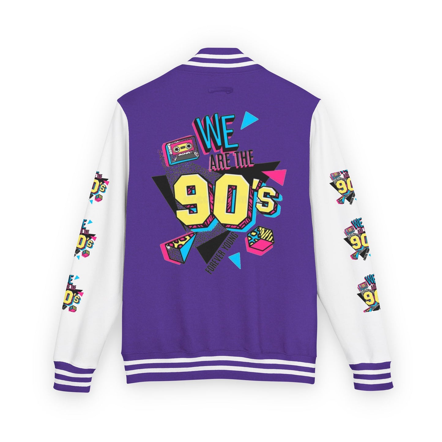 90's Nostalgia Unisex Letterman Jacket - Vintage Style, Retro Apparel, Gift for Him/Her, 90's Themed Party, Unisex Fashion