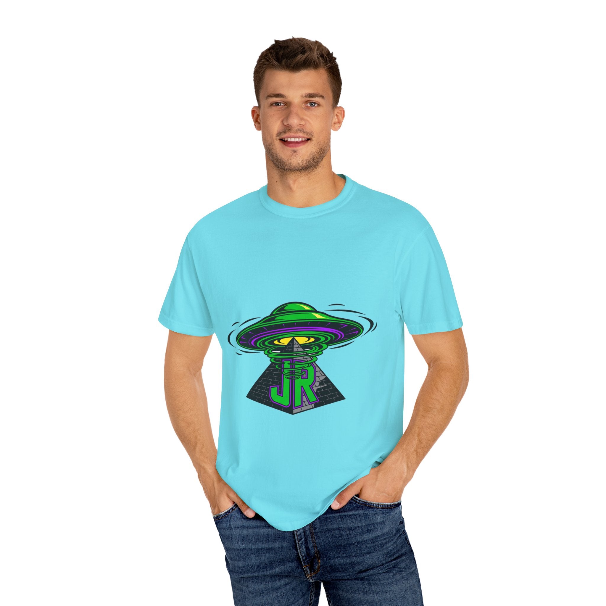 Alien Graphic T-Shirt, Cosmic Tee, Unisex Casual Wear, Perfect for Festivals, Gifts for Sci-Fi Fans, Unique Art Tee