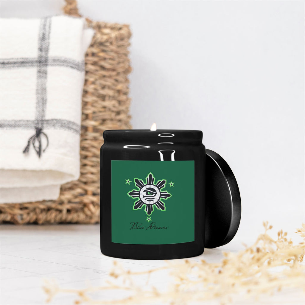 Candle Ceramic 8oz (Black)