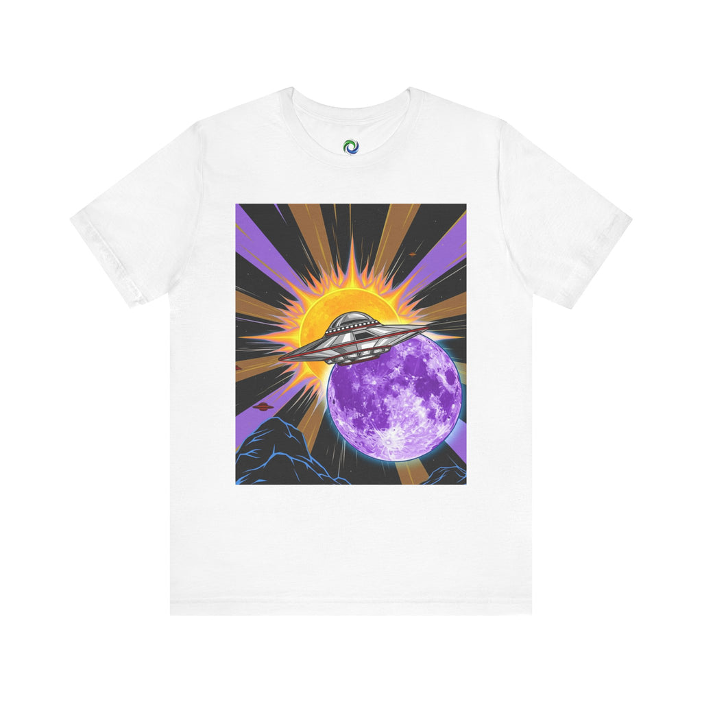 Cosmic UFO Tee for Space Lovers, Retro Graphic Tee, Unisex Planet Shirt, Alien Graphic Tee, Gift for Astronaut Fans