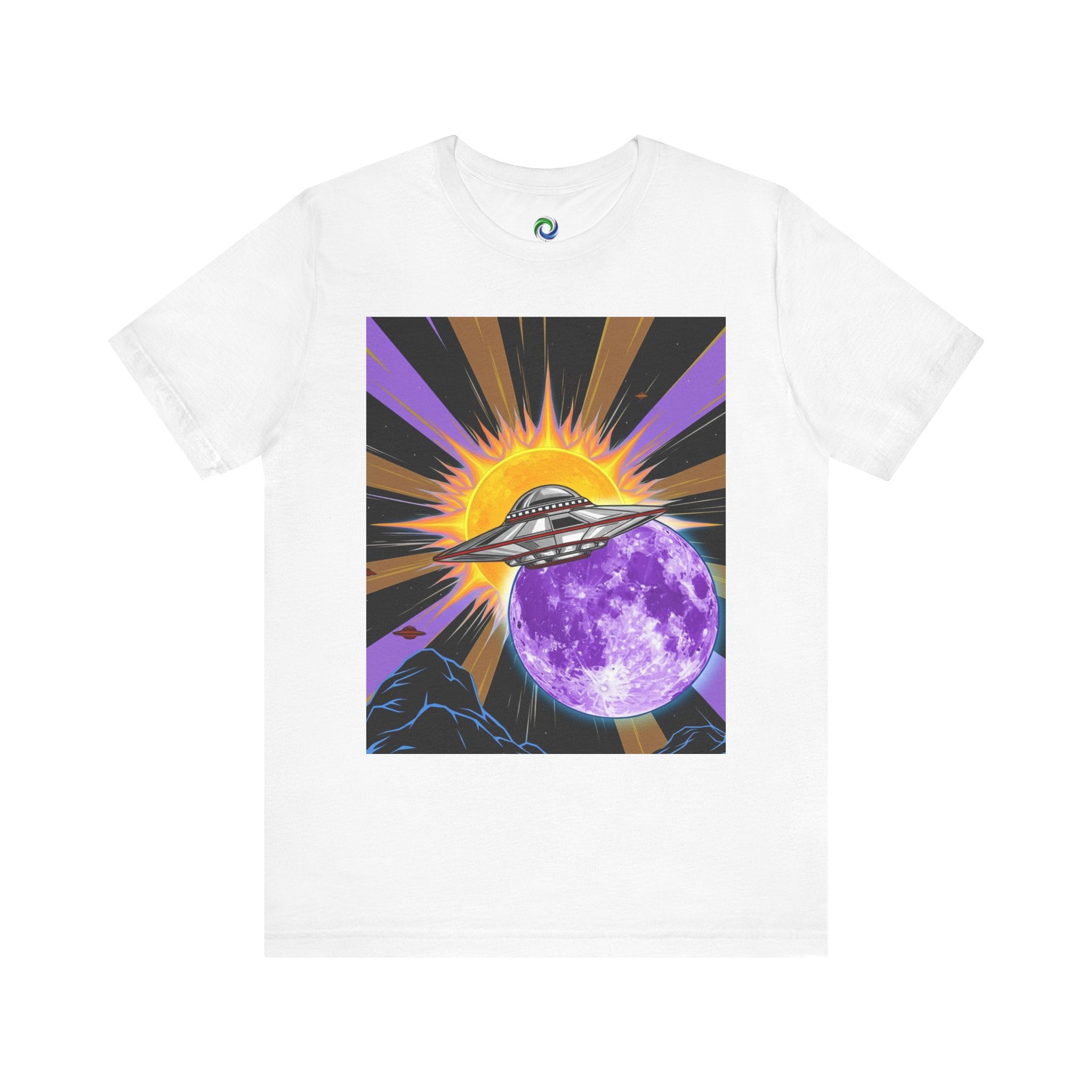 Cosmic UFO Tee for Space Lovers, Retro Graphic Tee, Unisex Planet Shirt, Alien Graphic Tee, Gift for Astronaut Fans