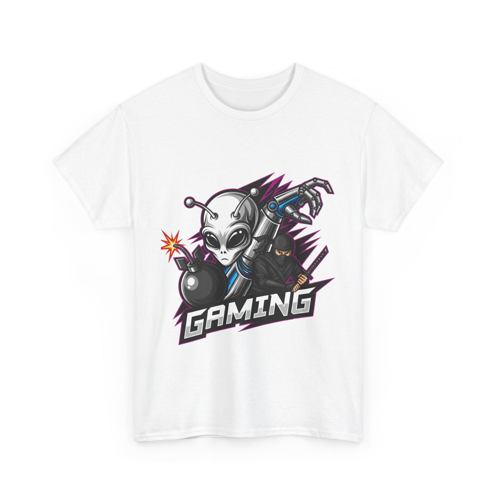 Gaming Alien Unisex Cotton Tee - Perfect for Gamers, Casual Wear, Birthday Gifts, Gaming Events, Unique Apparel