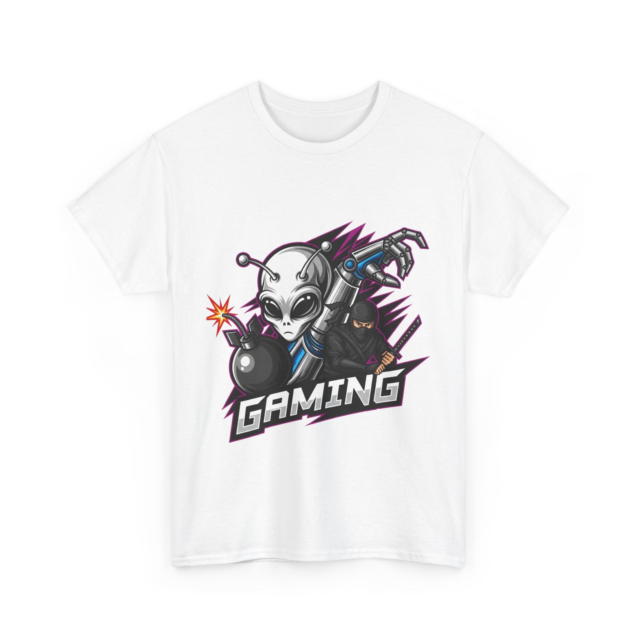 Gaming Alien Unisex Cotton Tee - Perfect for Gamers, Casual Wear, Birthday Gifts, Gaming Events, Unique Apparel