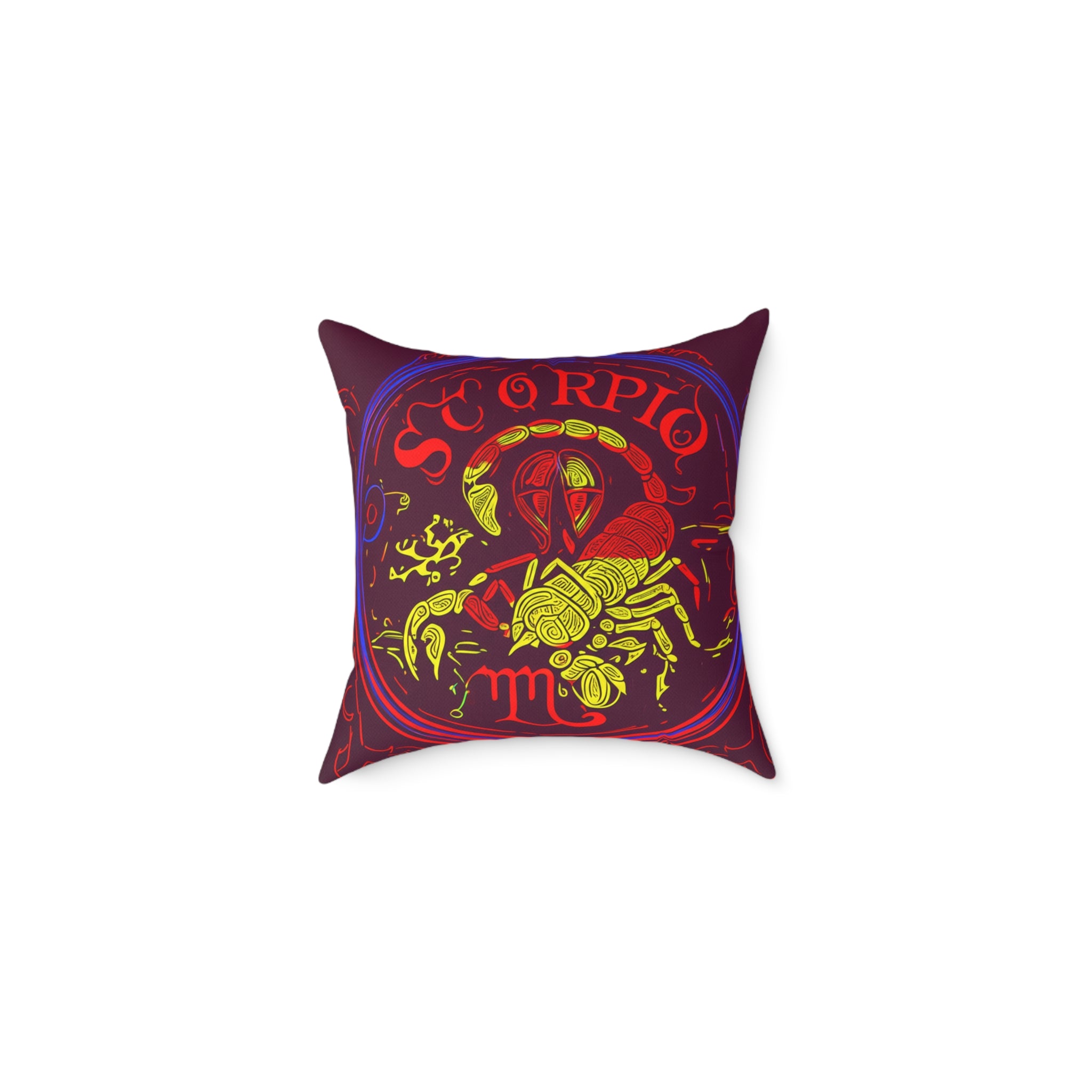 Scorpio Zodiac Canvas Pillow | Astrology Home Decor, Gift for Astrologers, Horoscope Accent Cushion, Colorful Throw Pillow