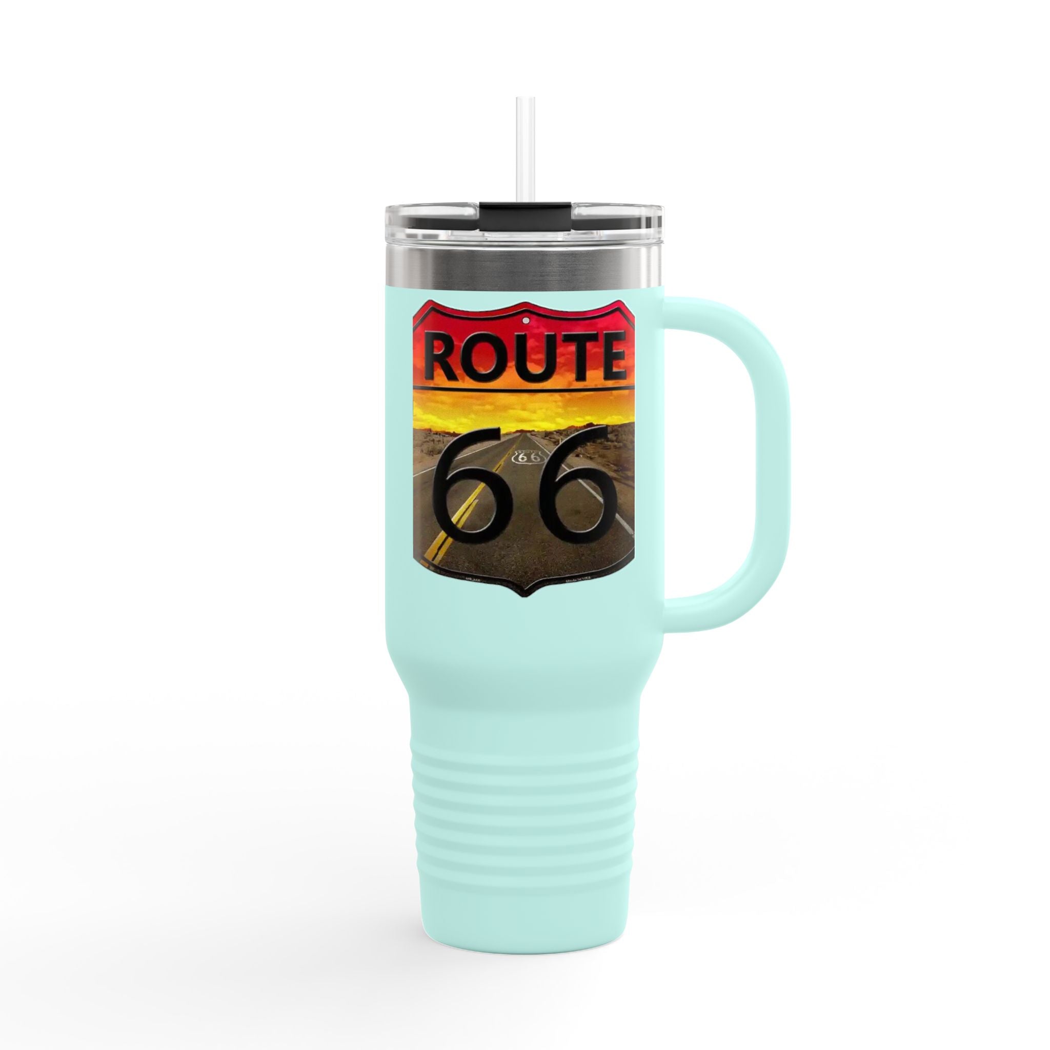 Route 66 Insulated Travel Mug - 40oz Adventure Cup for Road Trips