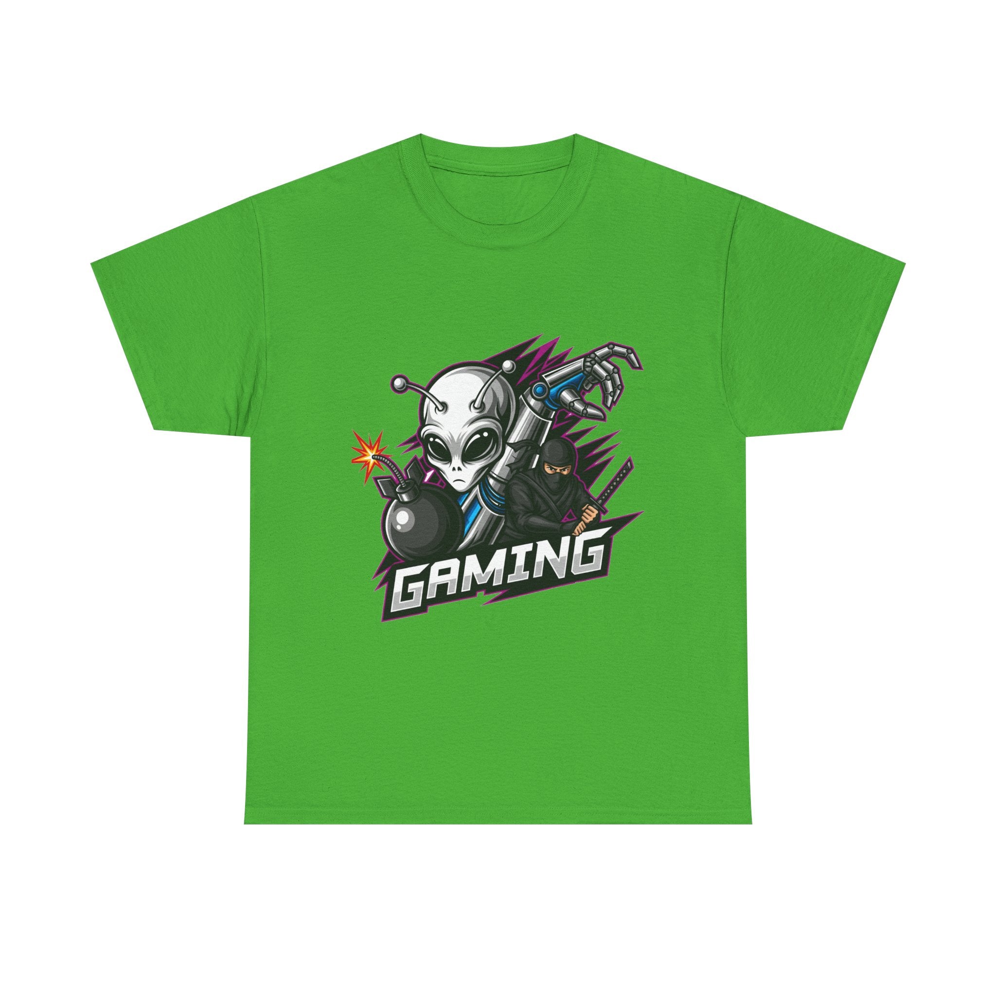 Gaming Alien Unisex Cotton Tee - Perfect for Gamers, Casual Wear, Birthday Gifts, Gaming Events, Unique Apparel