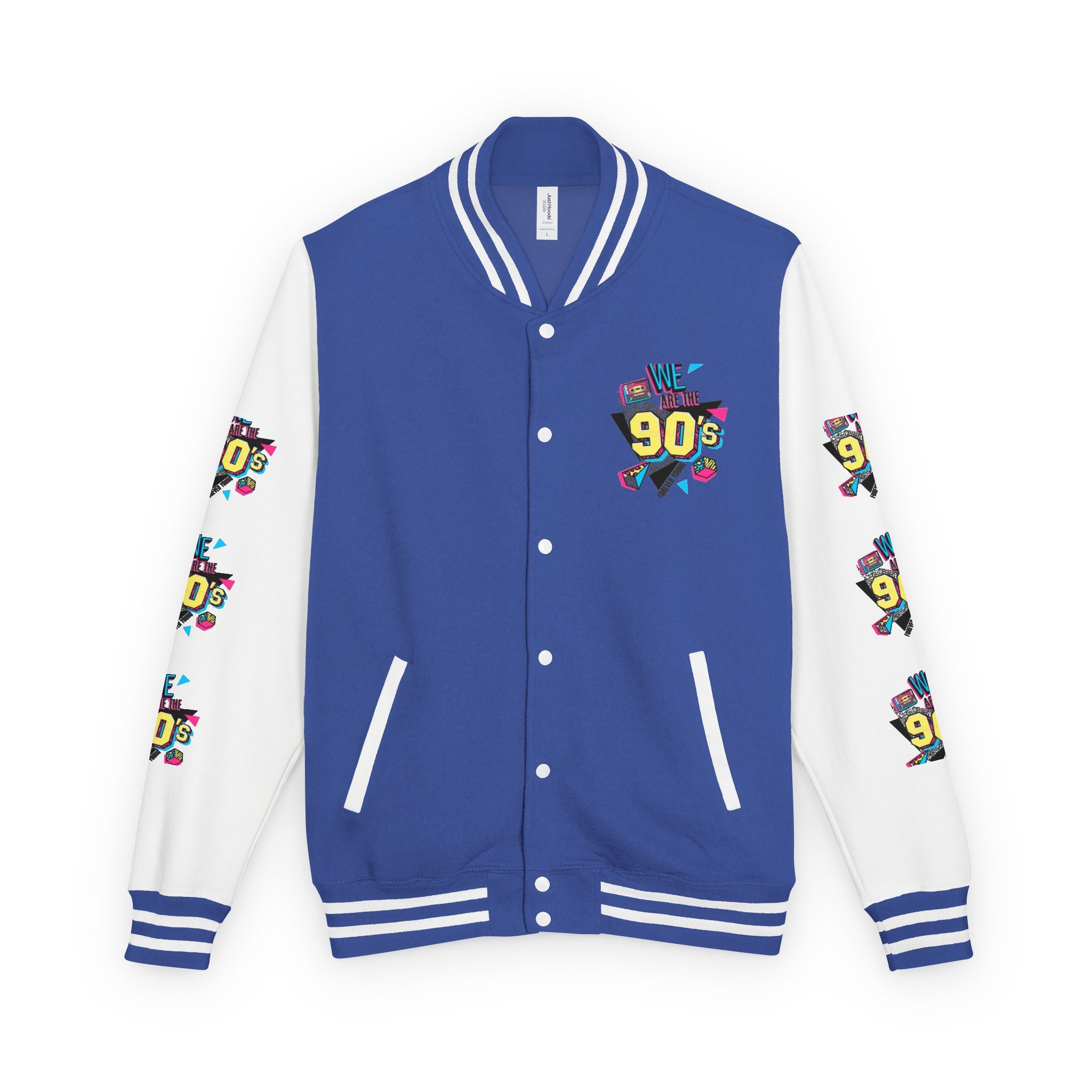 90's Nostalgia Unisex Letterman Jacket - Vintage Style, Retro Apparel, Gift for Him/Her, 90's Themed Party, Unisex Fashion