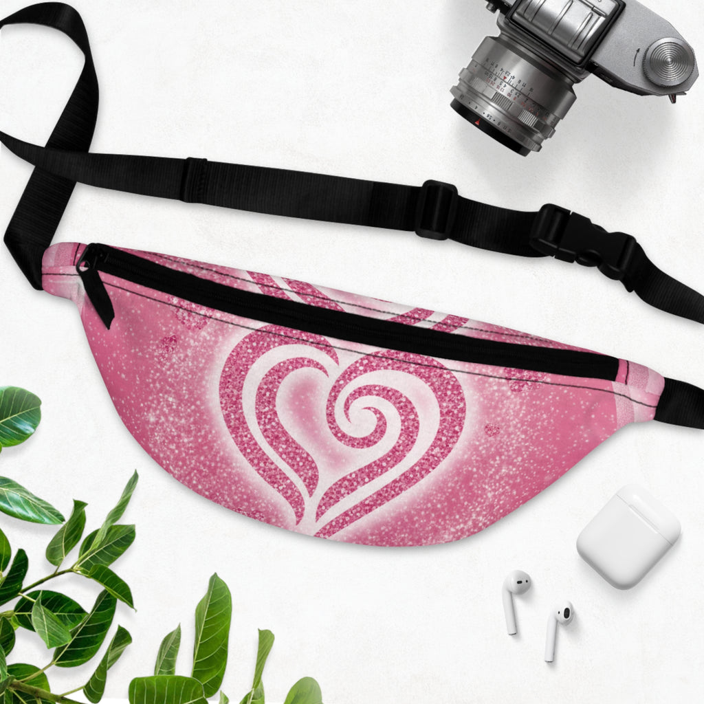Heart Pattern Fanny Pack, Cute Waist Bag, Festival Accessory, Love Gift, Trendy Hip Pack, Valentine's Day Style
