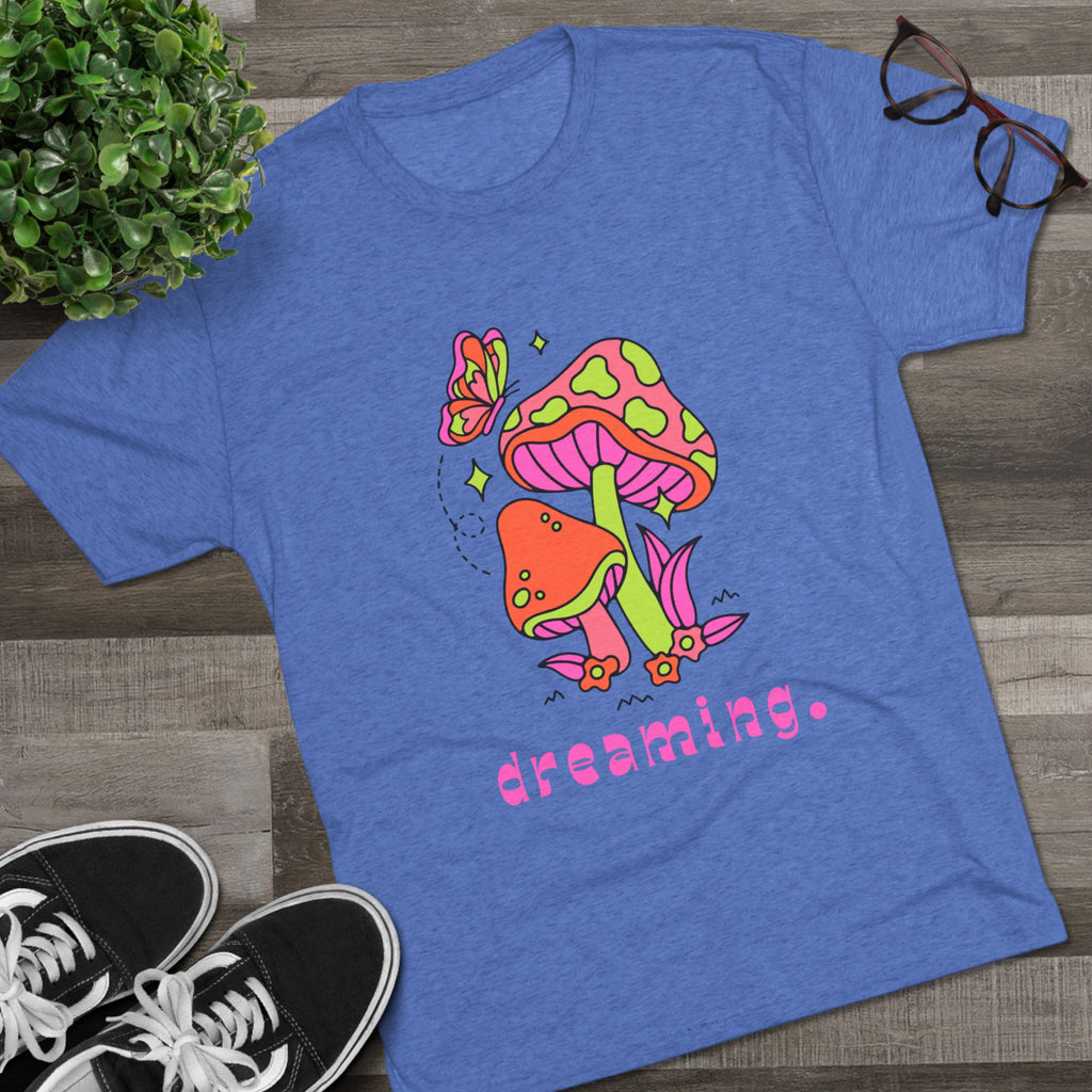 Dreamy Mushroom Unisex Tee, Cute Graphic Tee, Gifts for Dreamers, Casual Wear, Nature Lover's Apparel, Festival T-Shirt