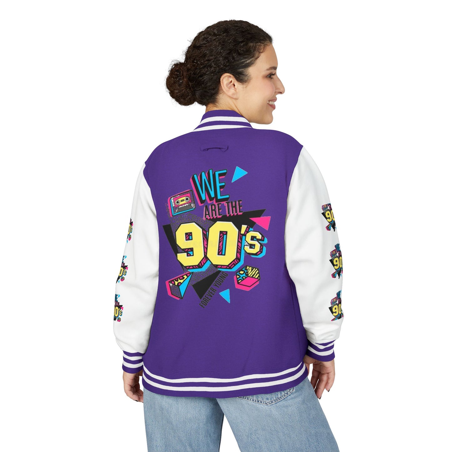 90's Nostalgia Unisex Letterman Jacket - Vintage Style, Retro Apparel, Gift for Him/Her, 90's Themed Party, Unisex Fashion