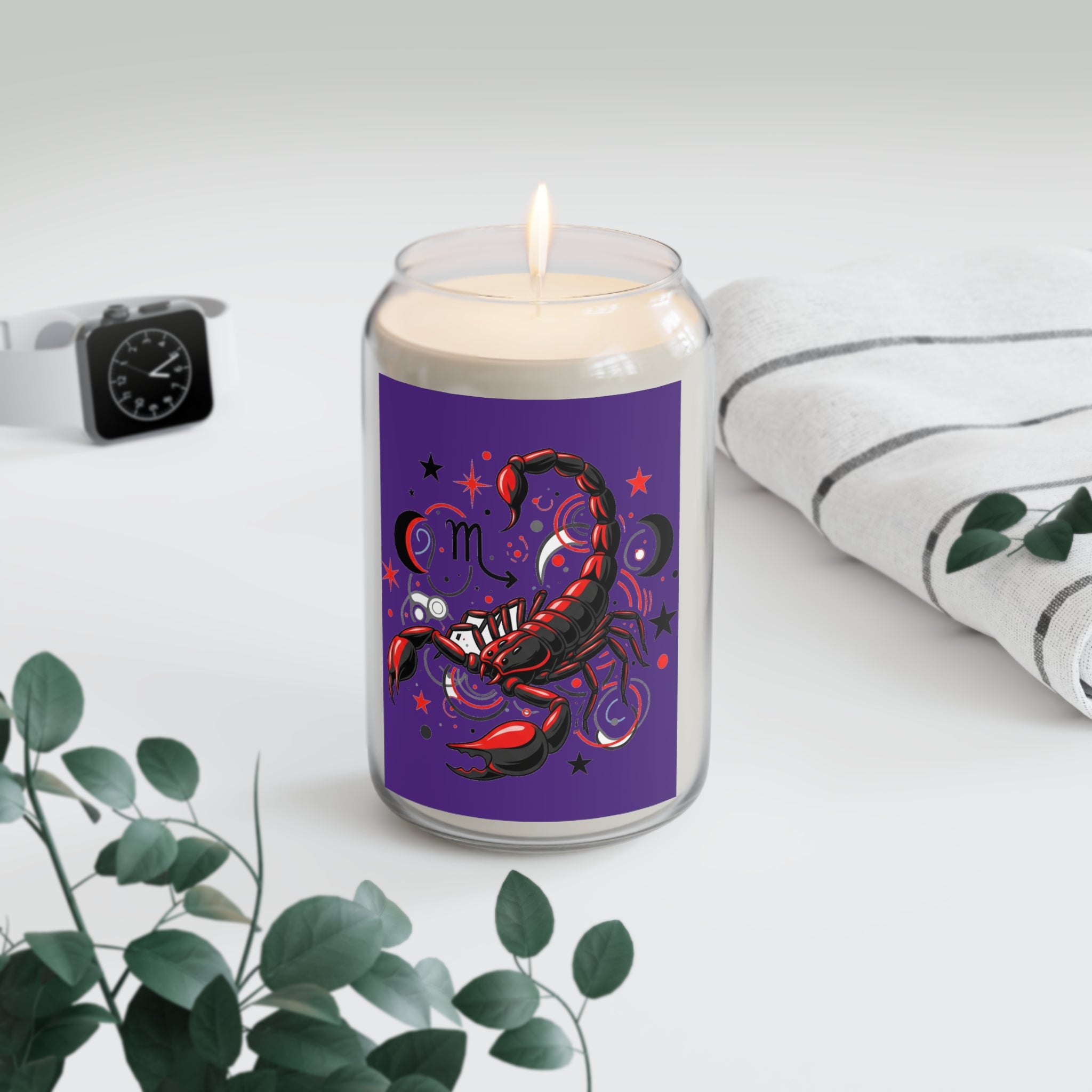 Scented Soy Candle with Scorpion Design, Zodiac Decor, Astrology Gift, Home Fragrance, Unique Candle for All Occasions