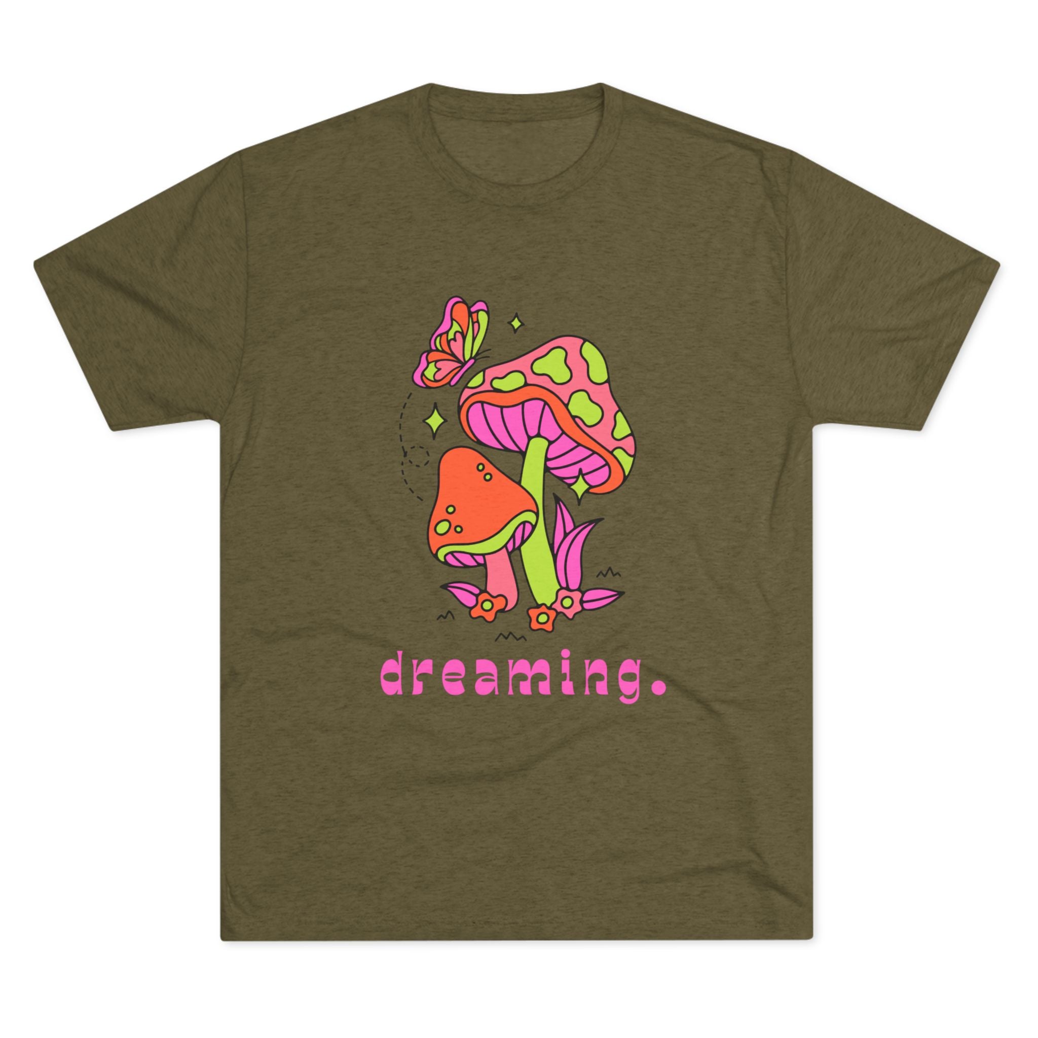 Dreamy Mushroom Unisex Tee, Cute Graphic Tee, Gifts for Dreamers, Casual Wear, Nature Lover's Apparel, Festival T-Shirt