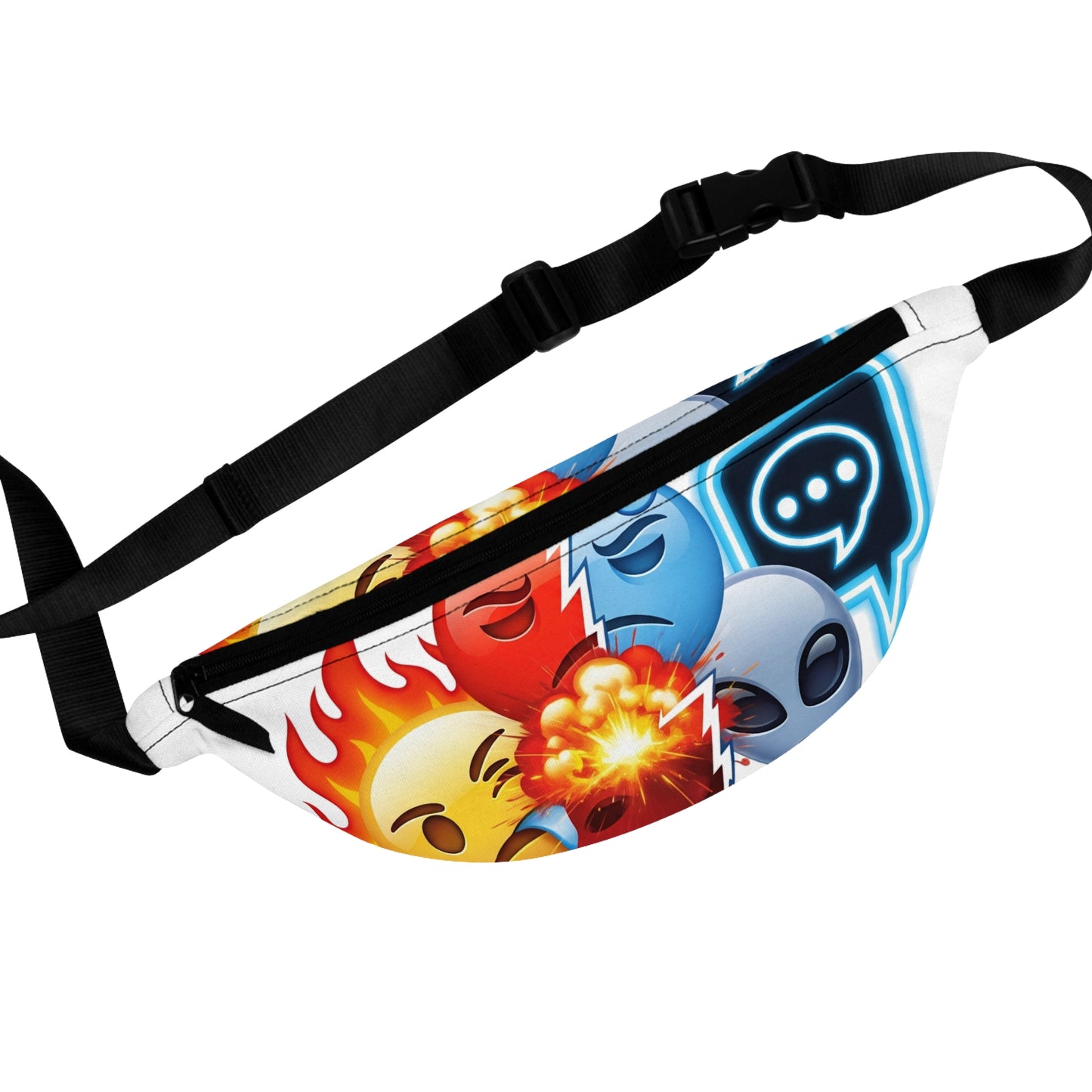 Vibrant Fanny Pack with Emojis, Fun Accessory for Festivals, Casual Outings, Gifts for Teens, Travel Convenience