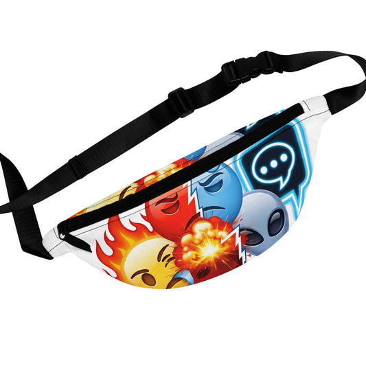 Vibrant Fanny Pack with Emojis, Fun Accessory for Festivals, Casual Outings, Gifts for Teens, Travel Convenience