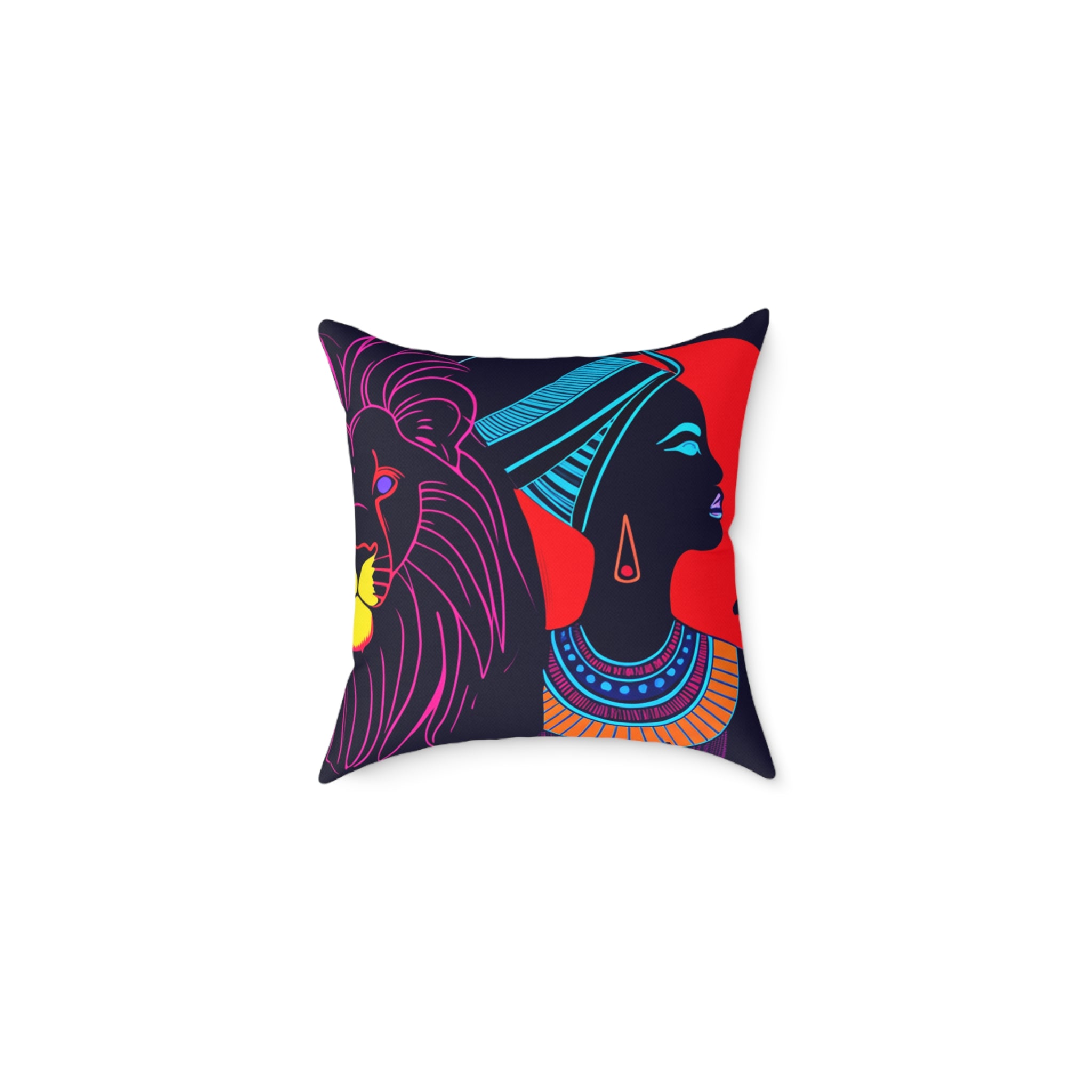 Vibrant Canvas Pillow - African-Themed Home Decor, Boho Throw Pillow, Colorful Cushion, Unique Gift for Her, Vibrant Statement Piece