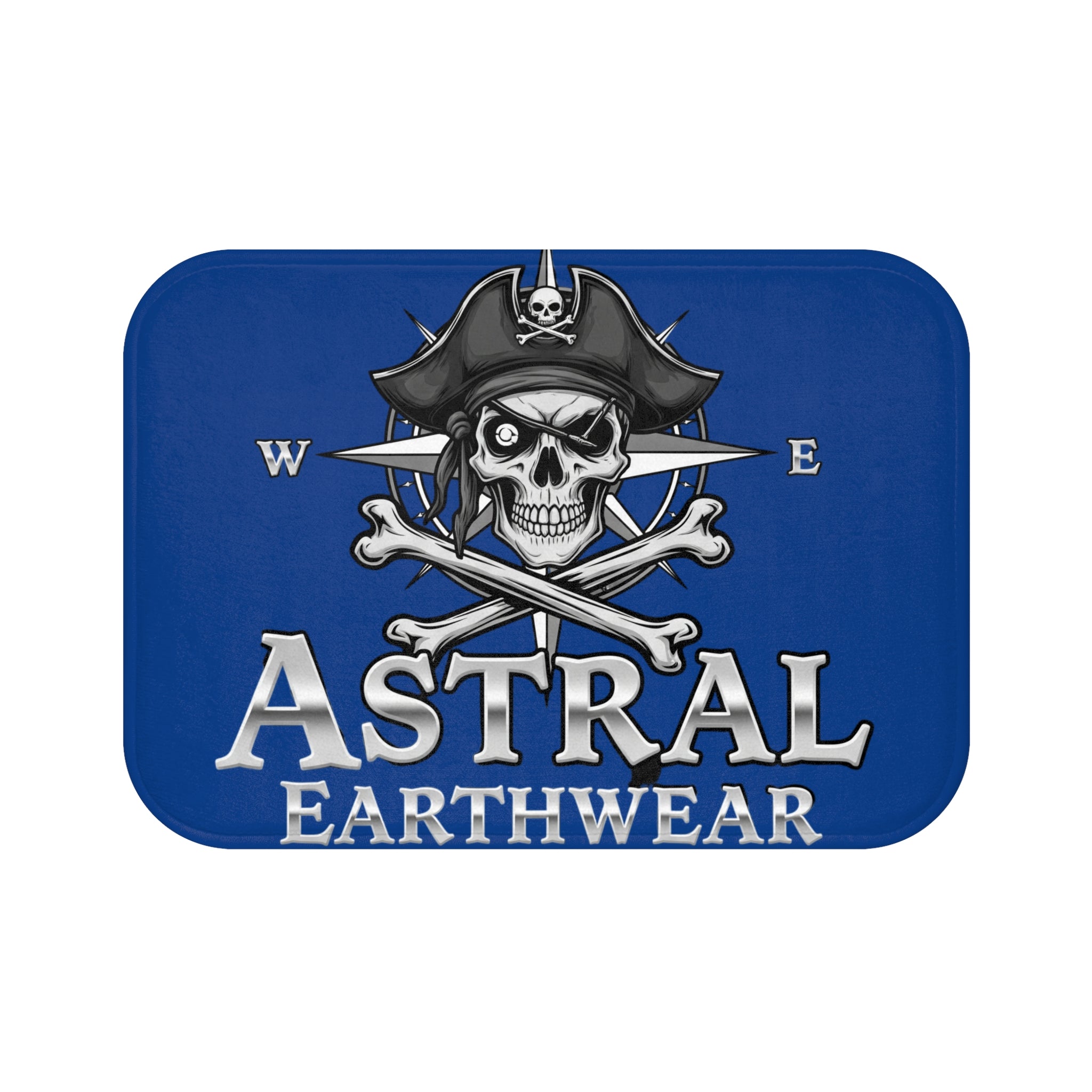 Pirate-Themed Bath Mat, Nautical Decor for Beach Lovers, Unique Bathroom Gift, Pirate Skull Design for Home, Funny Bathroom Accessories