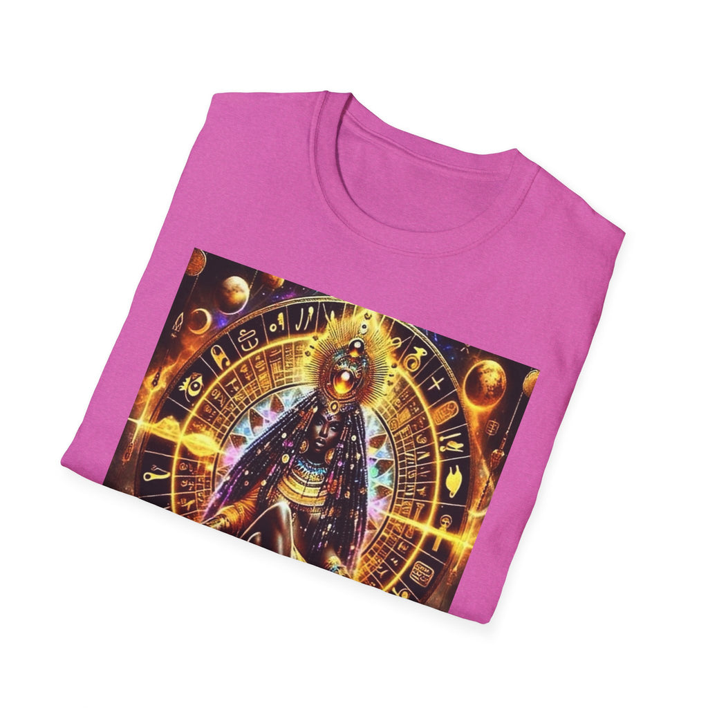 Cosmic Vibes Unisex T-Shirt, Spiritual Tee, Ankh Design Shirt, Festival Wear, Gift for Mystic Souls, Meditation Apparel