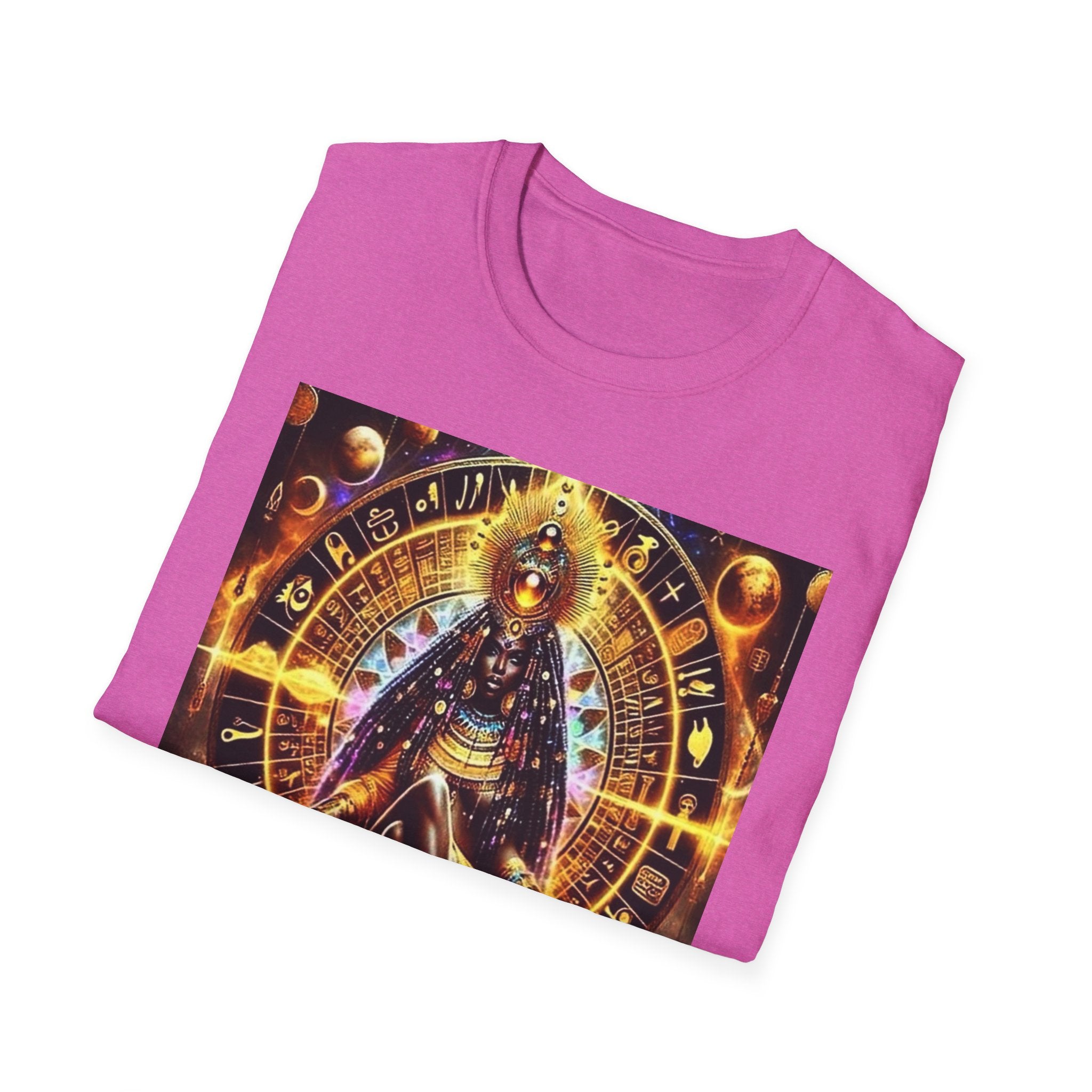 Cosmic Vibes Unisex T-Shirt, Spiritual Tee, Ankh Design Shirt, Festival Wear, Gift for Mystic Souls, Meditation Apparel