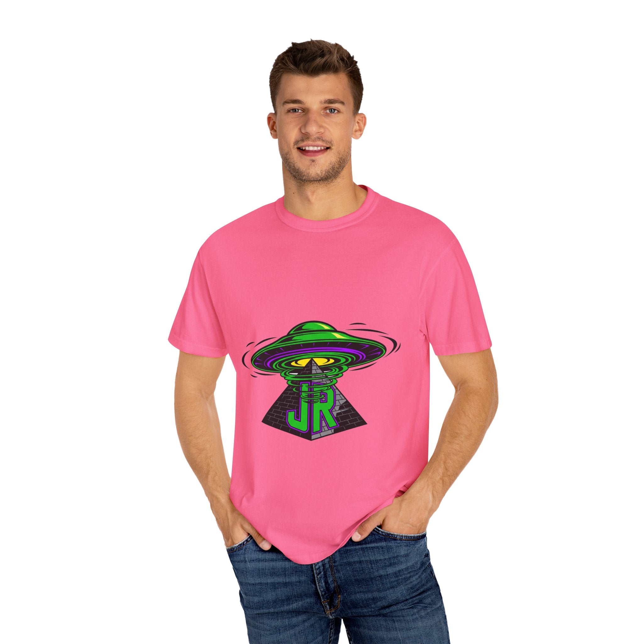 Alien Graphic T-Shirt, Cosmic Tee, Unisex Casual Wear, Perfect for Festivals, Gifts for Sci-Fi Fans, Unique Art Tee