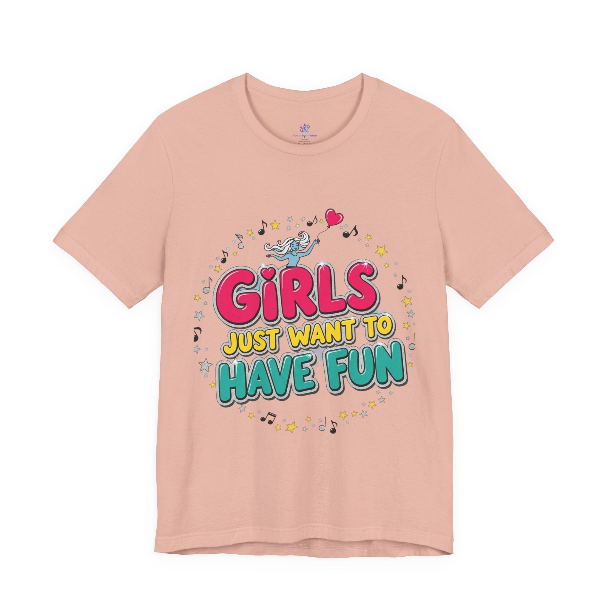 Girls Just Want to Have Fun Tee - Fun Graphic Shirt for Girls, Gift for Friends, Summer Parties, Family Gatherings, Everyday Wear